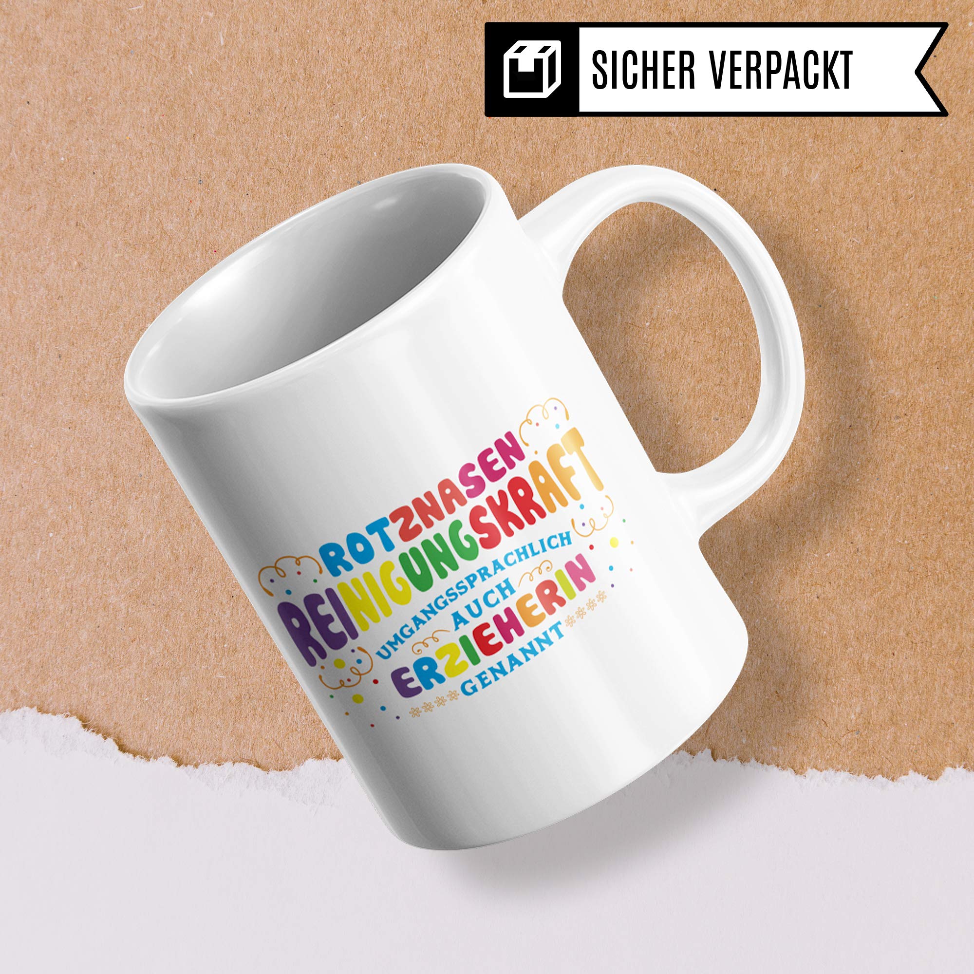 Pagma Druck Erzieherin Geschenk, Erzieher Tasse Abschiedsgeschenk Kindergarten Becher, Erzieherin Tasse Kaffeetasse, Geschenkidee für Erzieherin Abschied, Kaffeebecher Kindergärtnerin Kita Dankeschön