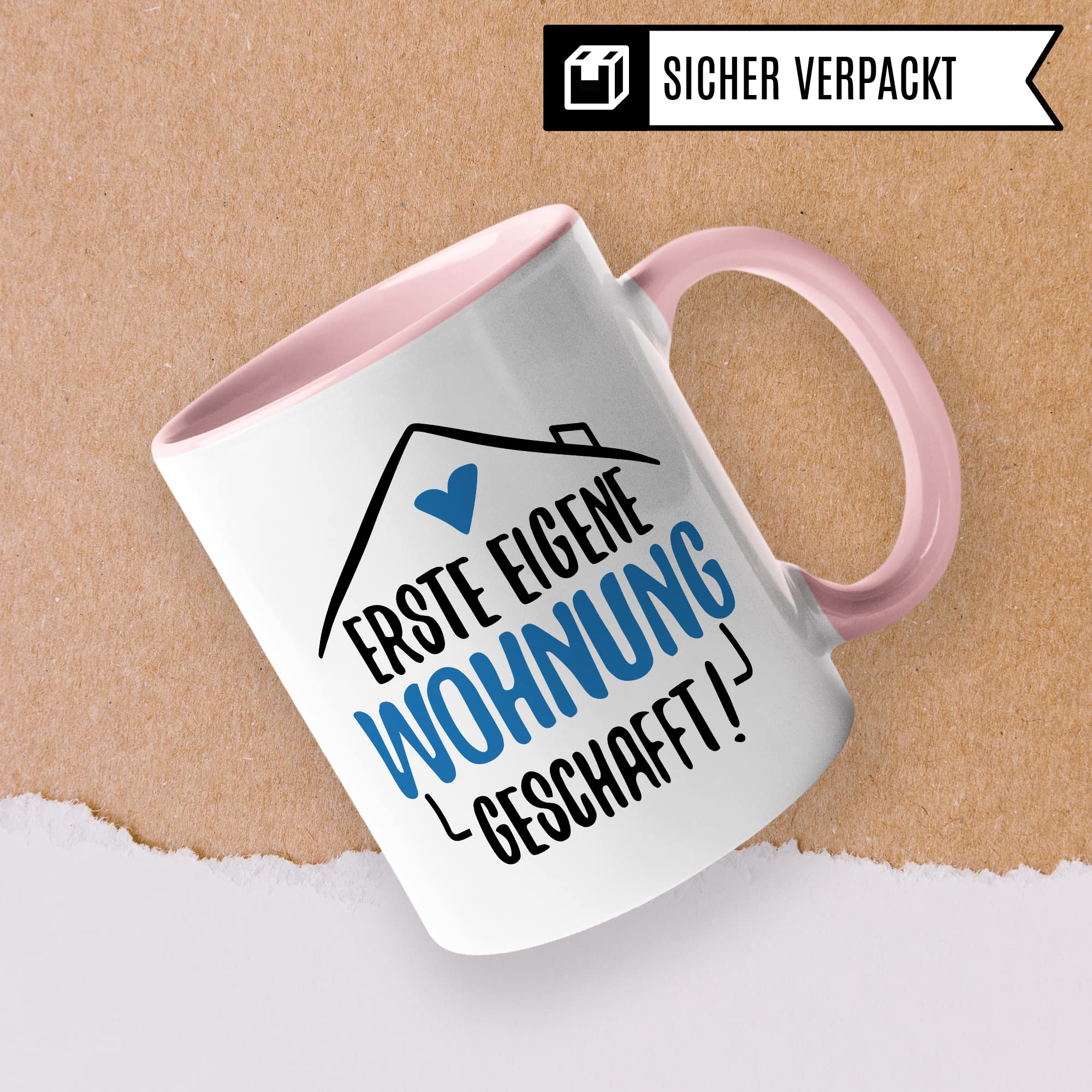 Tasse Eigene Wohnung Erste Wohnung Kaffee-Becher Wohnung Kaffeetasse Geschenk Geschenkidee Einweihungsparty Auszug Umzug Teetasse Ausziehen Eltern Ausstattung Geschirr