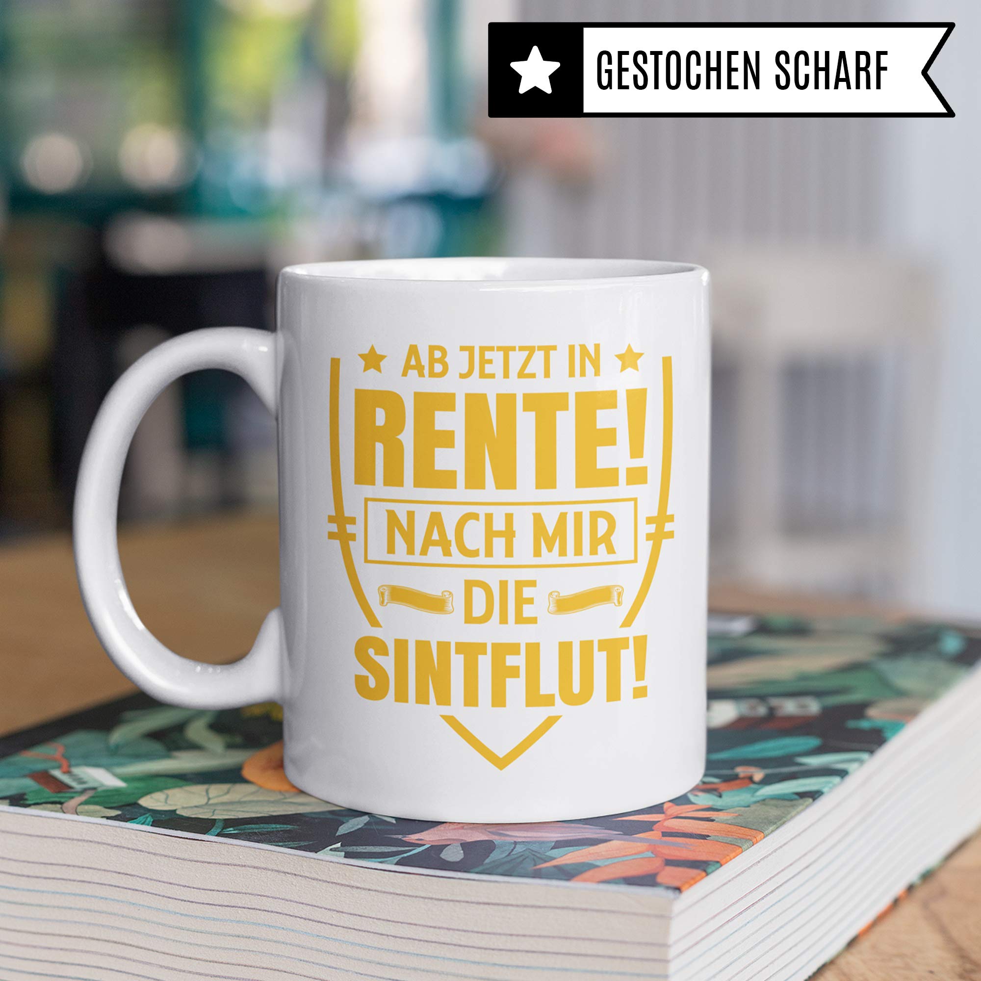 Pagma Druck Rente Tasse, Renteneintritt Geschenk Kaffeetasse, Kaffeebecher Rentenbeginn Ruhestand Pension Rentnerin Spruch, Rentner Geschenke für die Rente Becher Mann & Frau