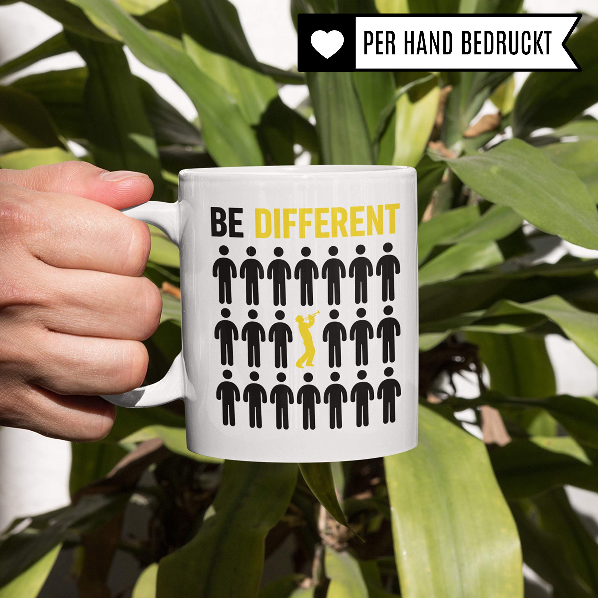 Pagma Druck Trompete Tasse, Trompete Geschenke Becher, Kaffeetasse für Trompeter und Trompetenspieler, Trompete Geschenkideen Kaffeetasse Deko Musiker Blechbläser Dekoration Spruch