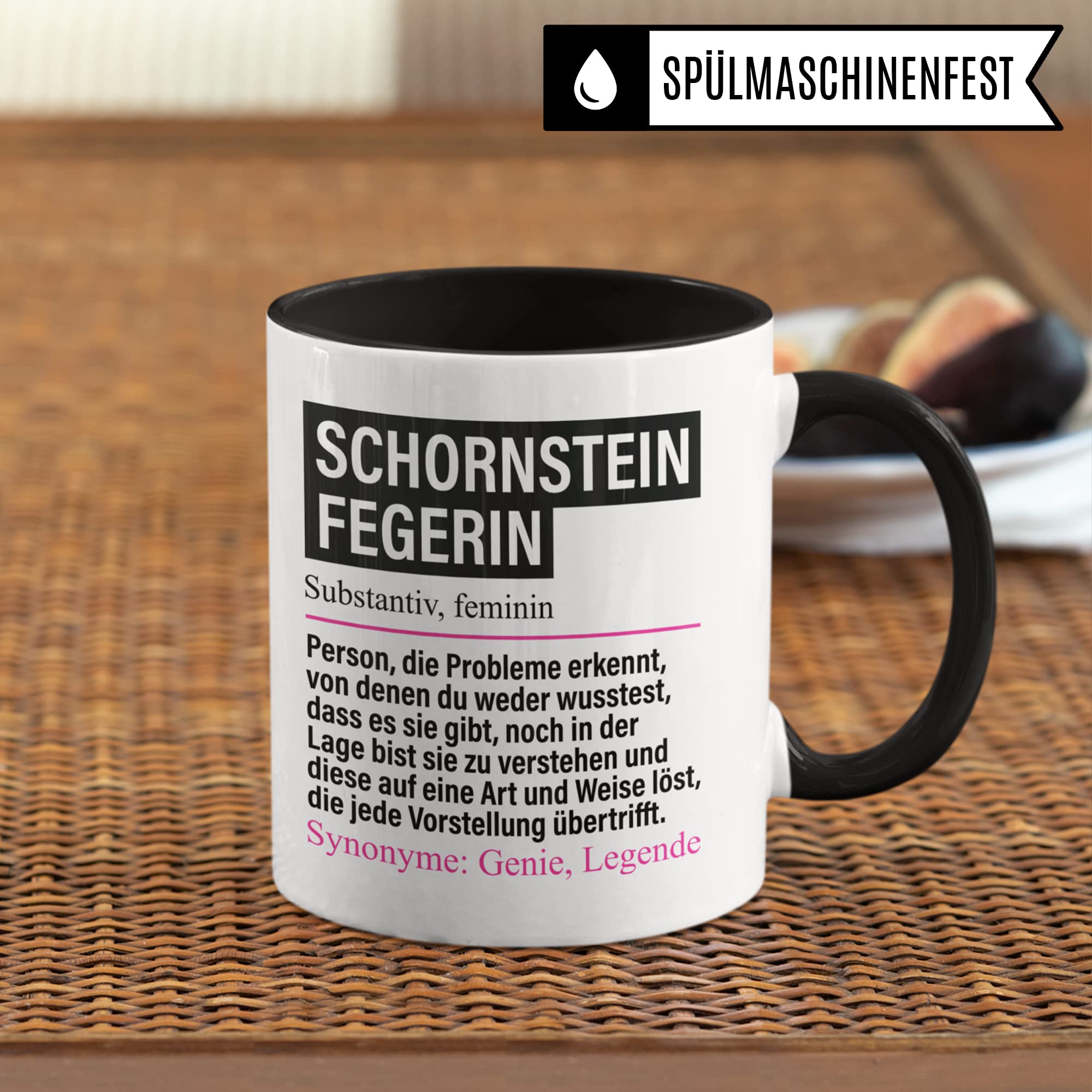 Tasse Schornsteinfegerin lustig, Schornsteinfegerin Geschenk Beruf, Spruch Kaffeebecher Kaminkehrerin Geschenkidee, Beruf Kaminfegerin Kaffee-Tasse Teetasse Becher