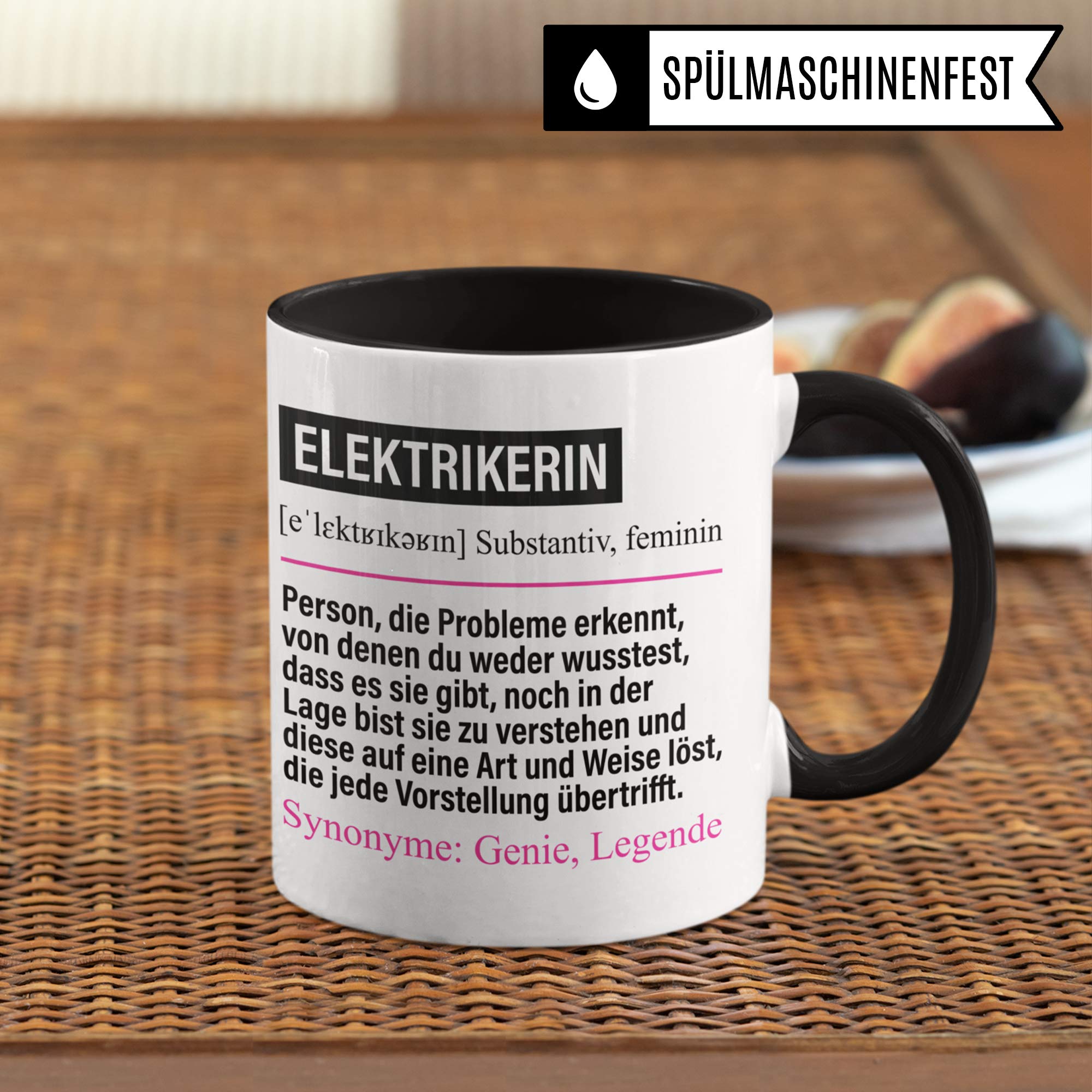 Pagma Druck Tasse Elektrikerin lustig, Elektrikerin Geschenk, Spruch Elektronikerin Kaffeebecher Geschenkidee, Kaffeetasse Beruf Elektroinstallateurin Teetasse Elektrik Becher