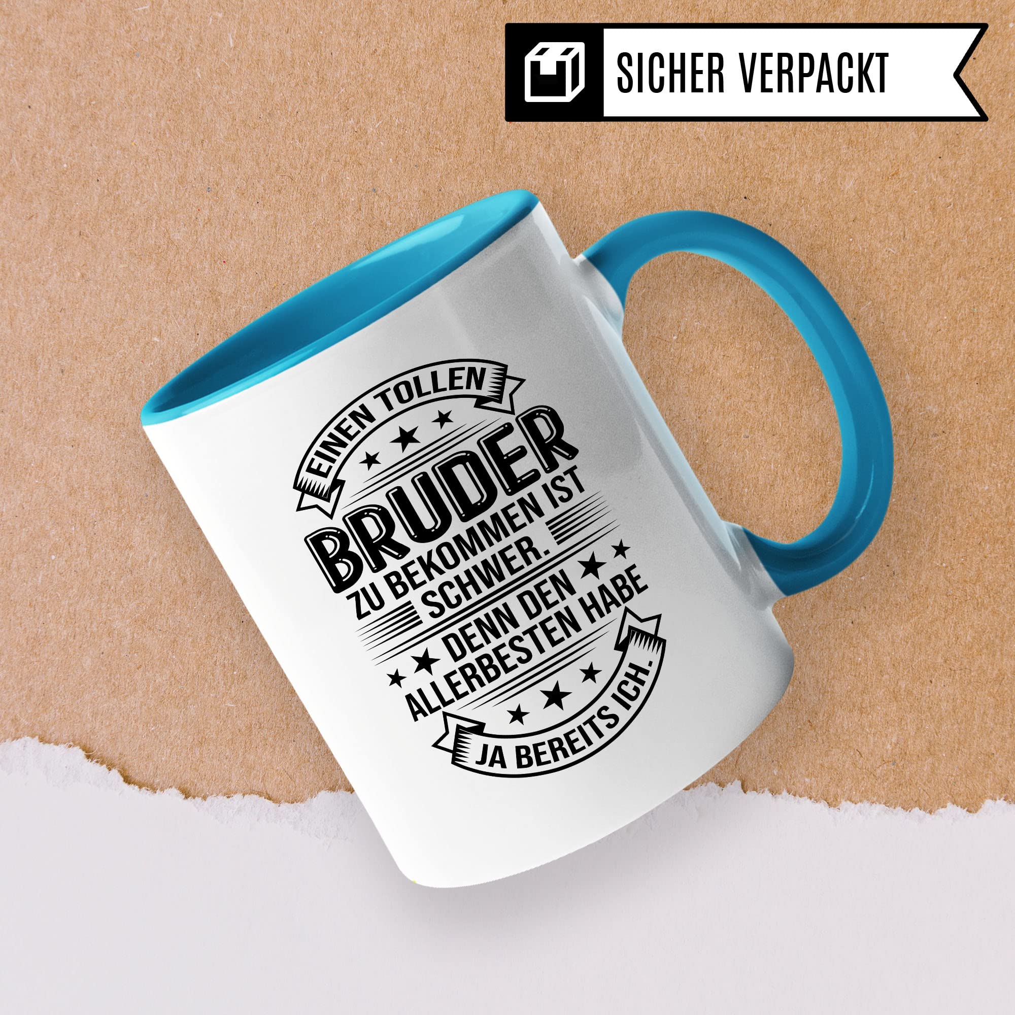 Toller Bruder Tasse Geschwister Kaffeetasse Brüder Geschenk Bruderherz Kaffee-Becher Schwester Geschenkidee Berster Bruder Motiv Geschwisterliebe