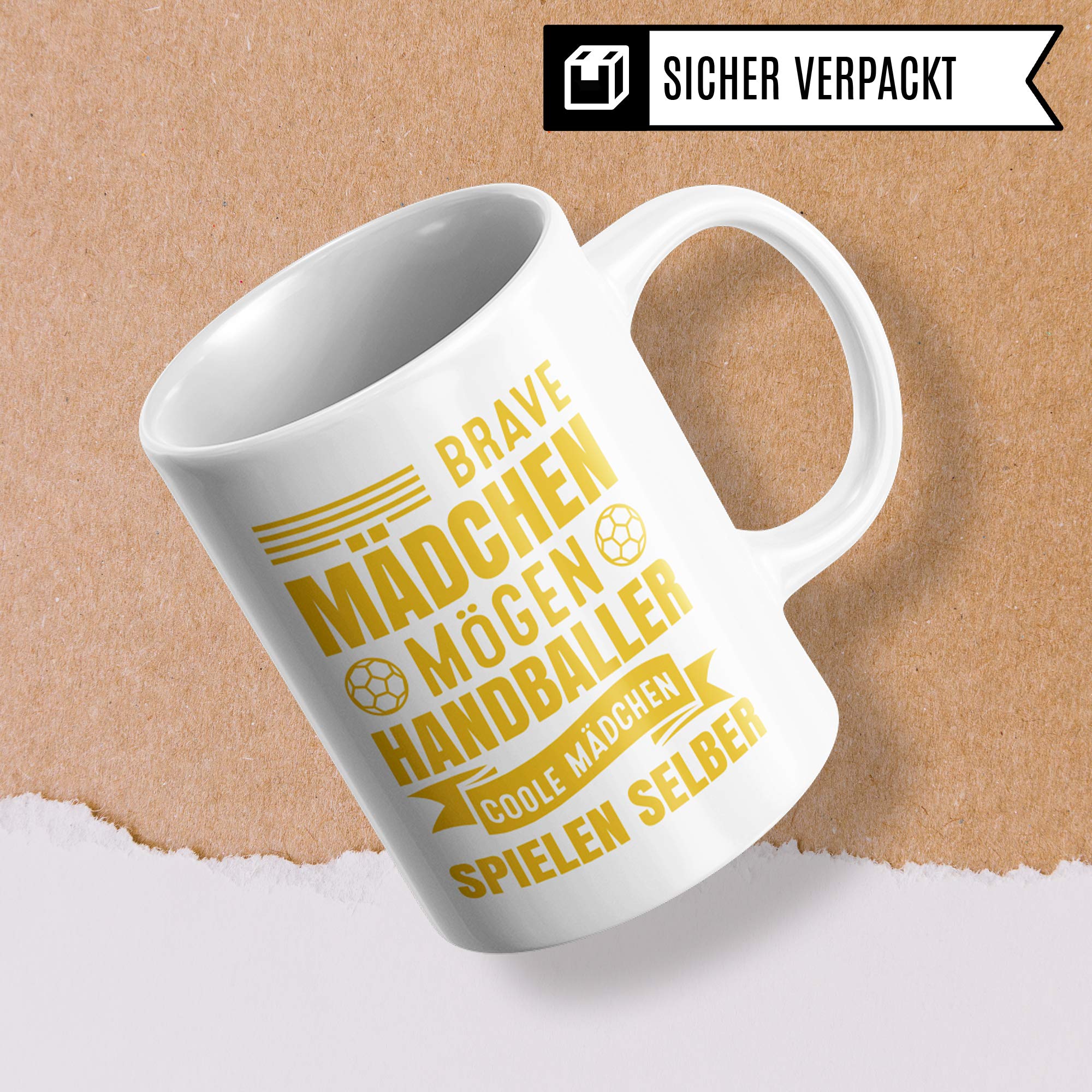 Pagma Druck Tasse Handball Geschenke für Mädchen, Handball Becher Frauen, Handballerin Spruch Kaffeetasse Geschenkidee, Handballspielerin Kaffeebecher Handballverein Handballer