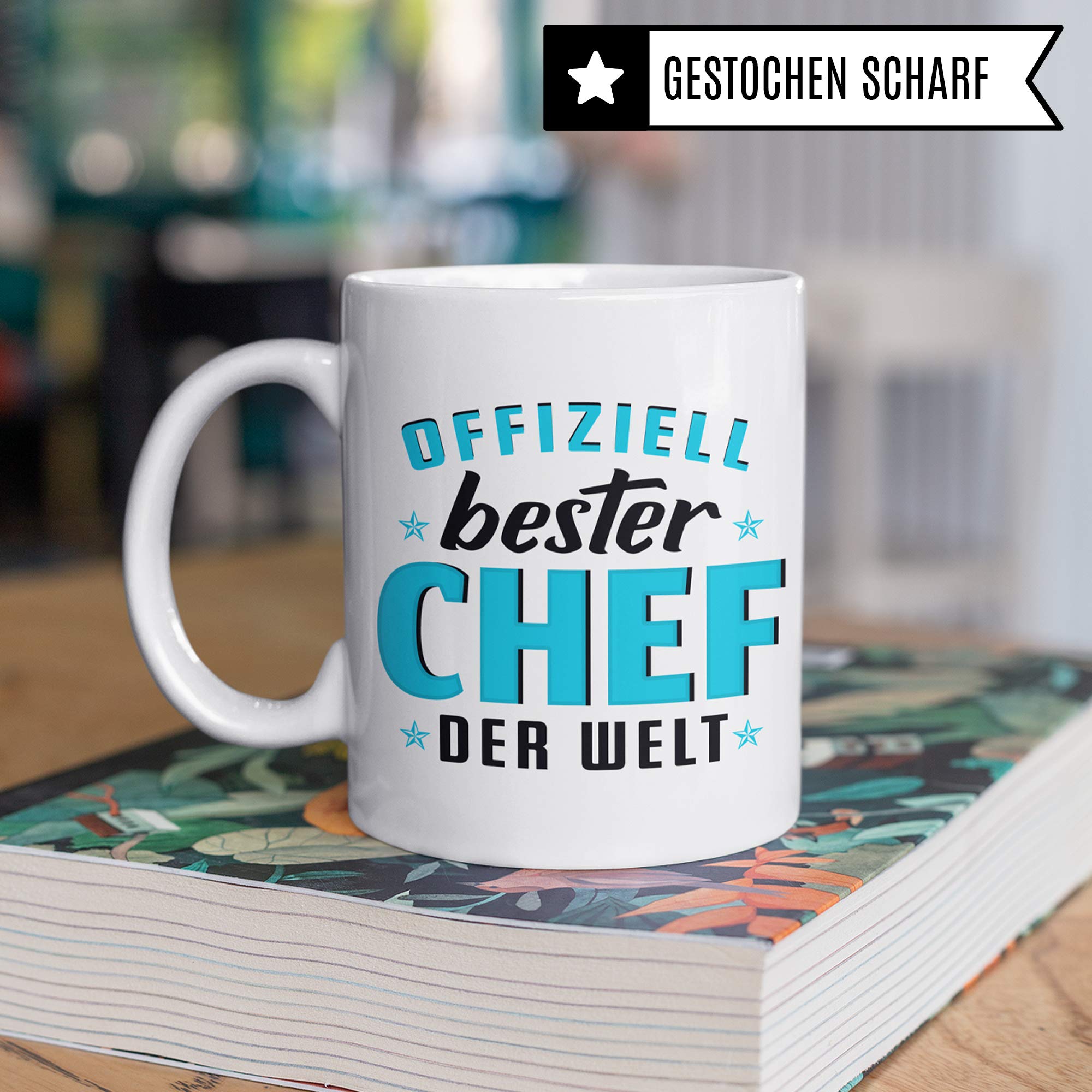 Pagma Druck Tasse Chef, Geschenke für Chef, Boss Becher Kaffeetasse Bester Chef der Welt Geschenkidee Vorgesetzter Personalchef, Geburtstag Abschied Teetasse