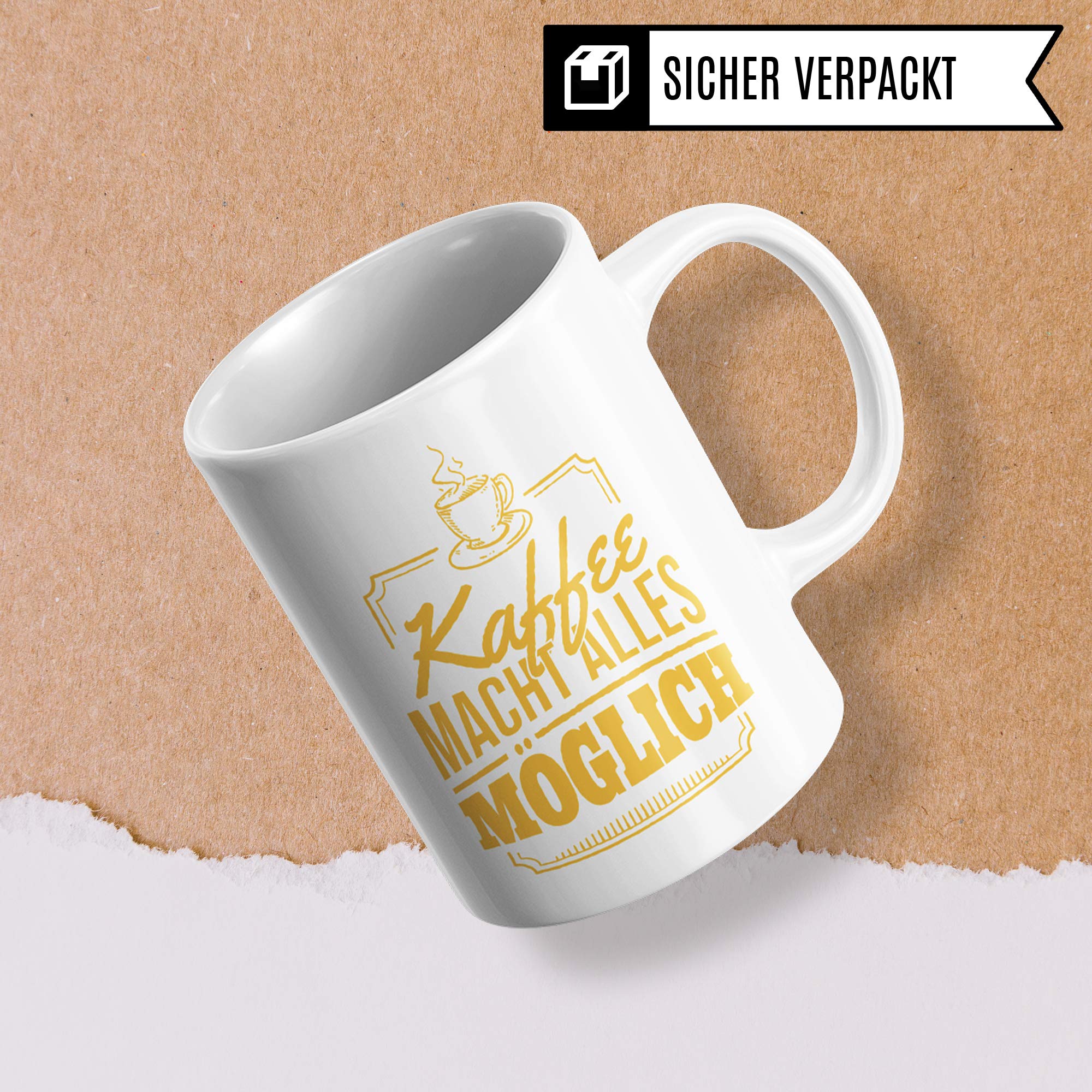 Tasse Kaffee Spruch, Geschenk Kaffeeliebhaber lustig, Kaffeetasse Spruch, Geschenkidee Kaffeebecher Kaffeetrinker, Becher Motiv Coffeee Witz