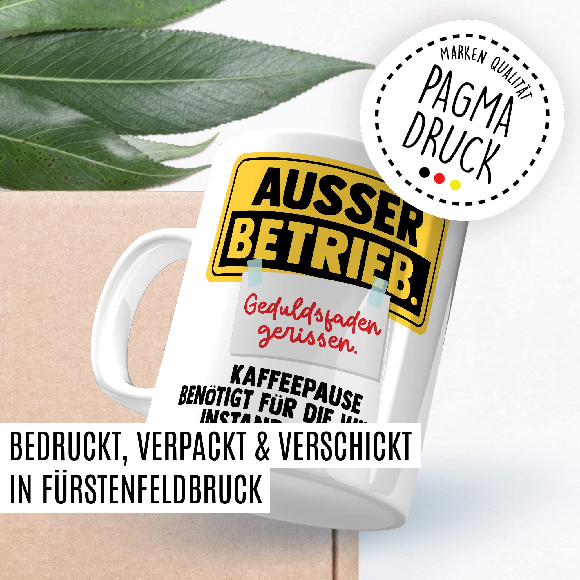 Büro Tasse Witz Geschenkidee Geduldsfaden Kaffeetasse Humor Geschenk für Kollegen Kaffeebecher Arbeits Becher