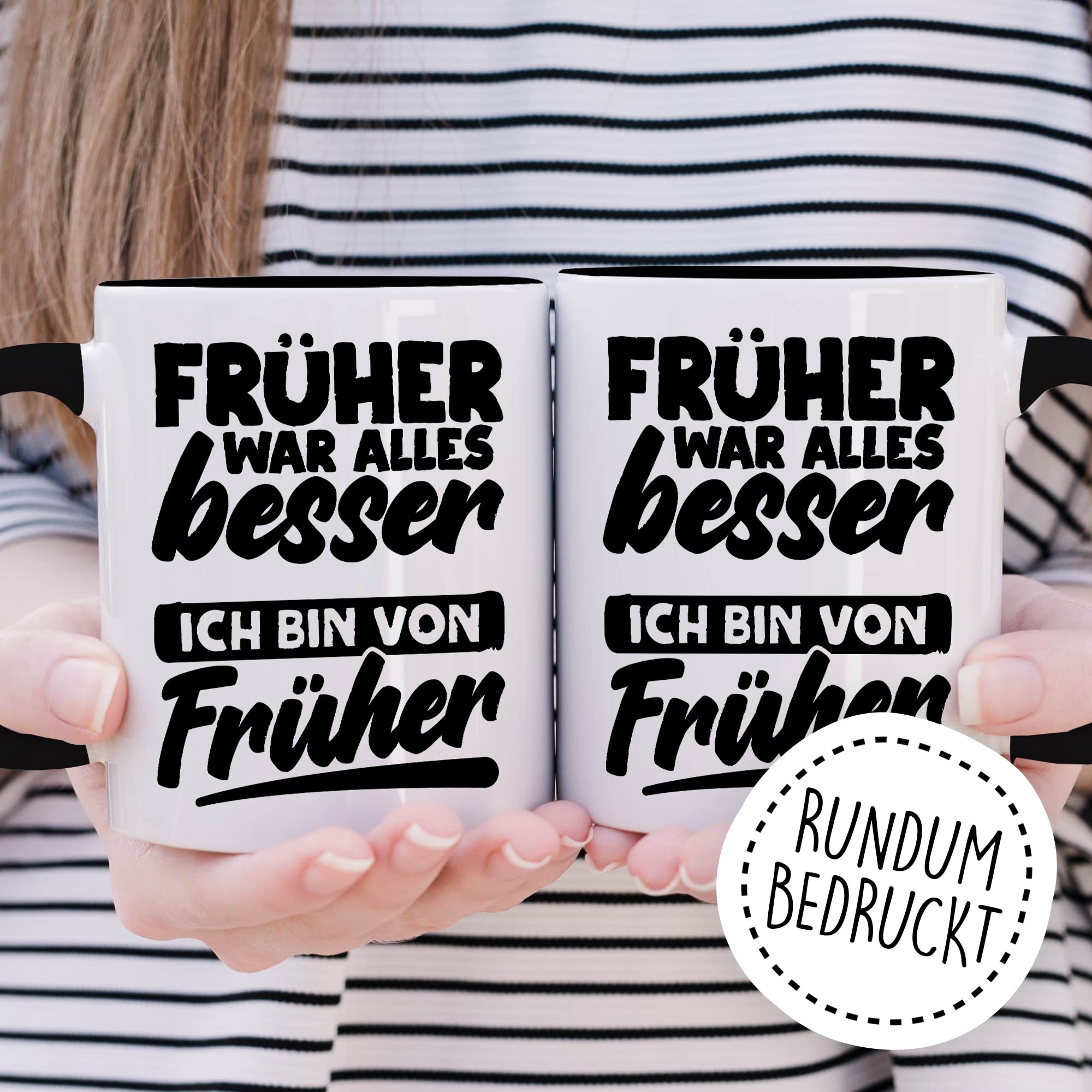 Früher war alles Besser Tasse mit Spruch Kaffeetasse Rentner lustig Nostalgie Kaffee-Becher Rente Retro Geschenk Oma Opa Geschenkidee Großeltern Humor Geschenk Großeltern Ich bin von früher Witz