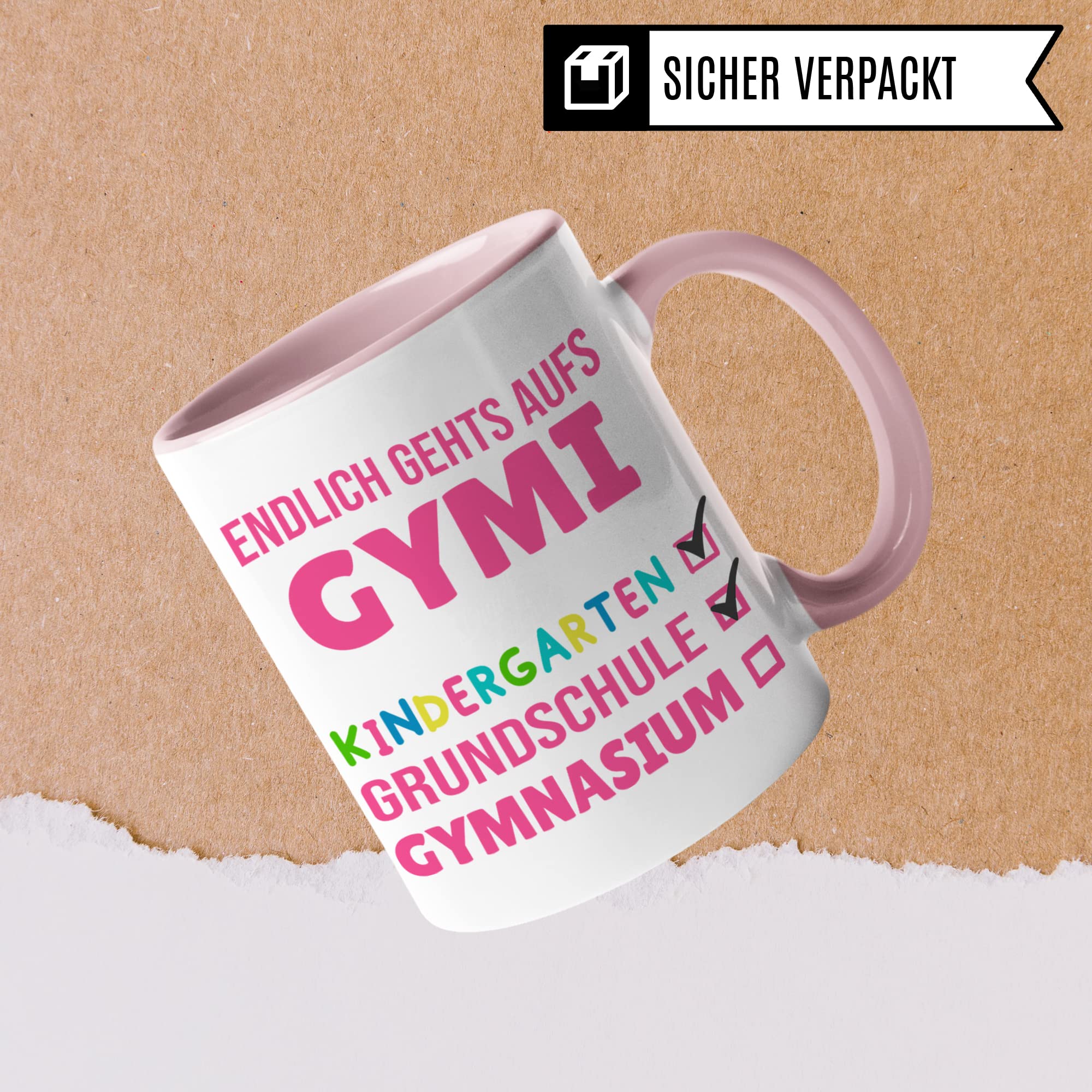 Tasse 5. Klasse Gymnasium - Geschenk Schulwechsel Grundschule Gymnasium Übergang - Geschenkidee Übertritt Gymnasiast Jungen - Kakaobecher Schule Schüler Gymi Becher