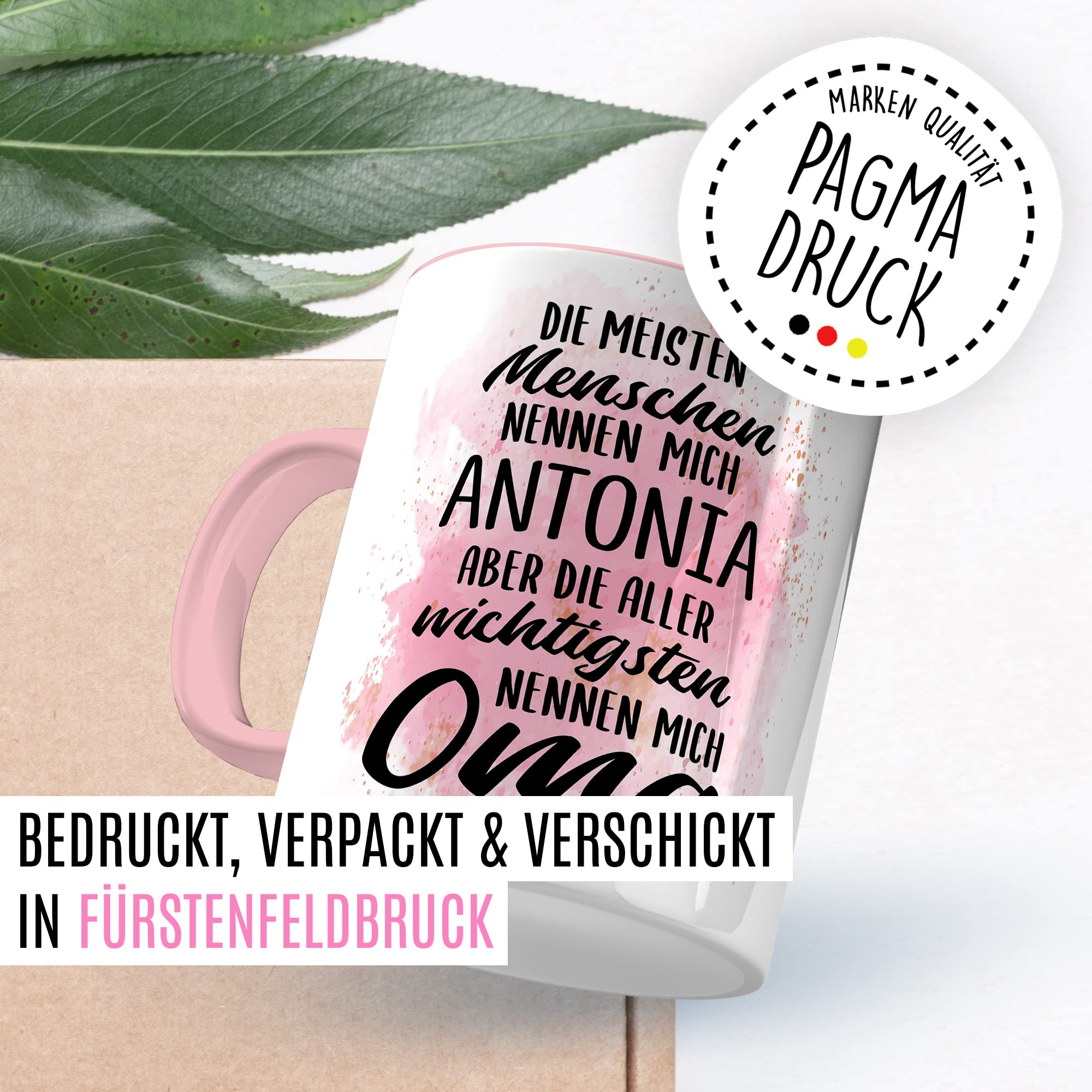 Oma Tasse personalisiert mit Name - Die wichtigsten Menschen nennen mich Oma Geschenk personalisieren - Großmutter Geschenkidee von Enkel & Enkelin Kaffee-Becher personalisierbar