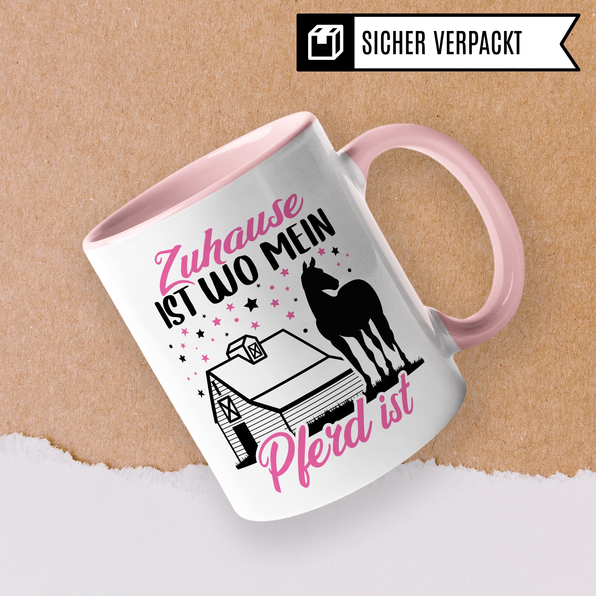 Pferd Tasse Zuhause Stall Pferde Kaffeetasse Reiterin Kaffee-Becher Reiten bester Freund Vierbeiner Teetasse Pferdemädchen Stallmädchen Pferdeliebhaber Geschenk Geschenkidee Reiter