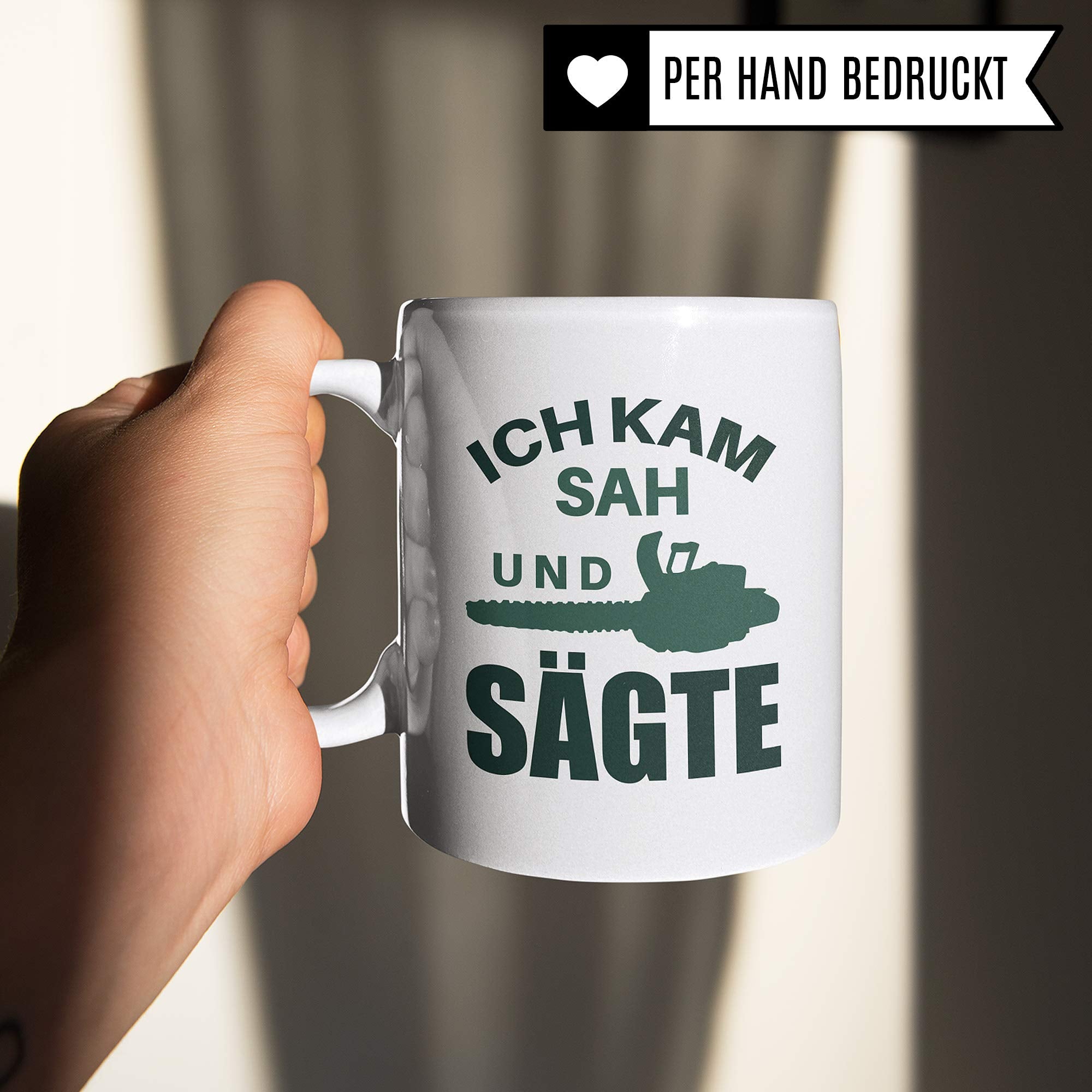 Pagma Druck Holzfäller Tasse, Kettensäge Becher Waldarbeiter Förster Geschenk, Spruch Forstwirt Wald Holz Sägen Geschenkidee, Holzarbeiten Kaffeetasse lustig