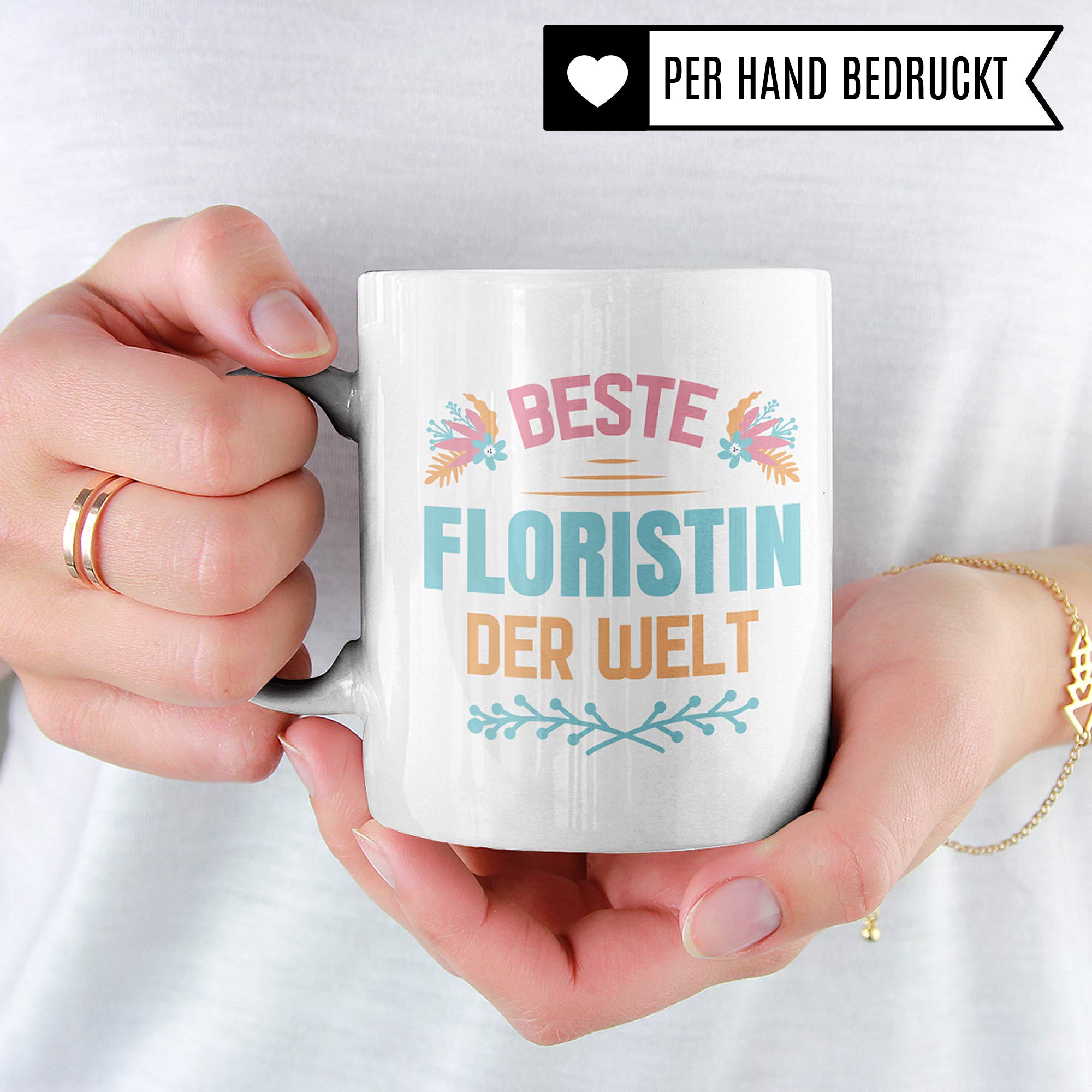 Pagma Druck Floristin Geschenk, Florist Tasse Blumenladen Becher, Blumenhandel Geschenkidee, Floristik Blumenverkäuferin Kaffeetasse