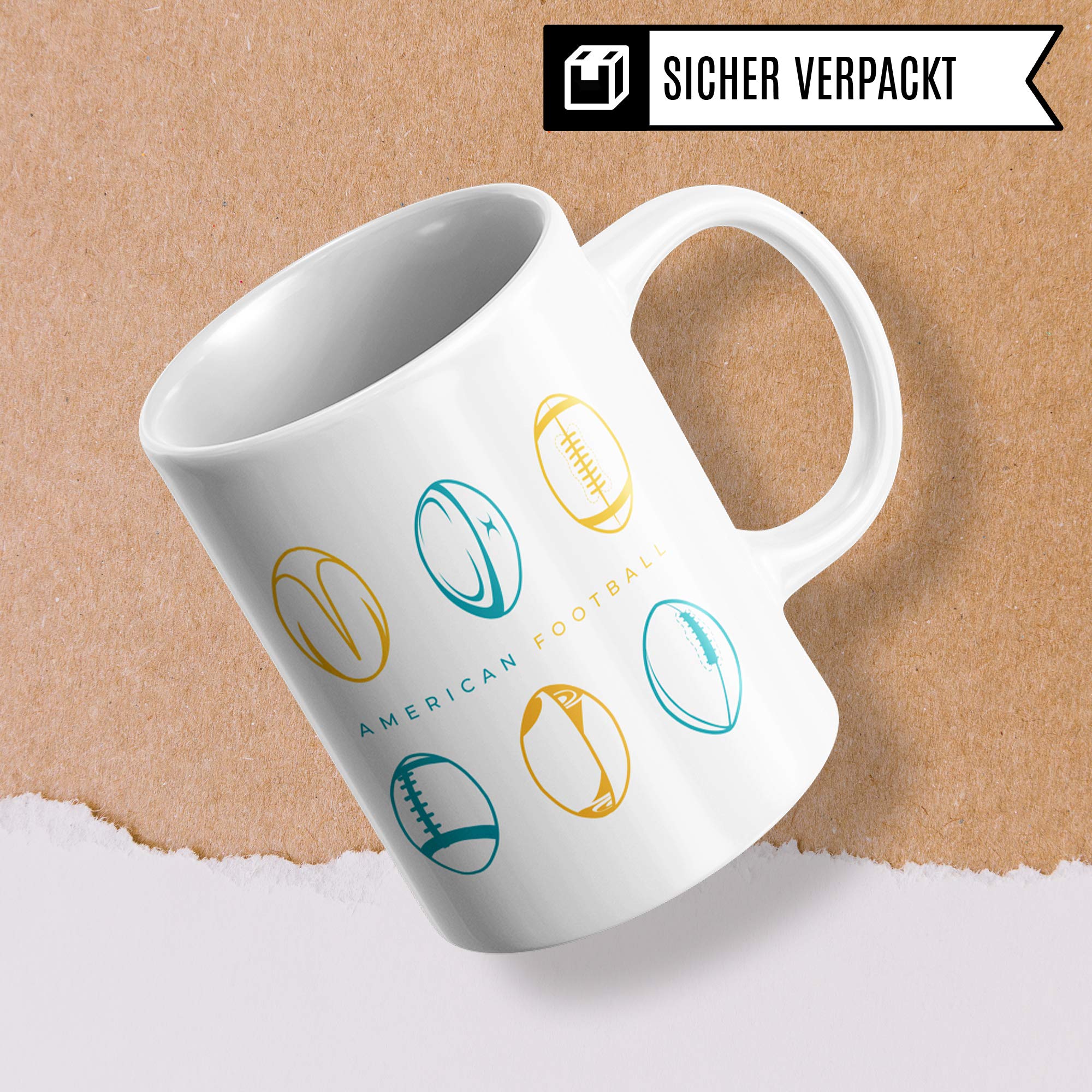 Pagma Druck American Football Tasse Geschenk, Football Spruch Becher Footballspieler Geschenkidee, Kaffeetasse für Footballer