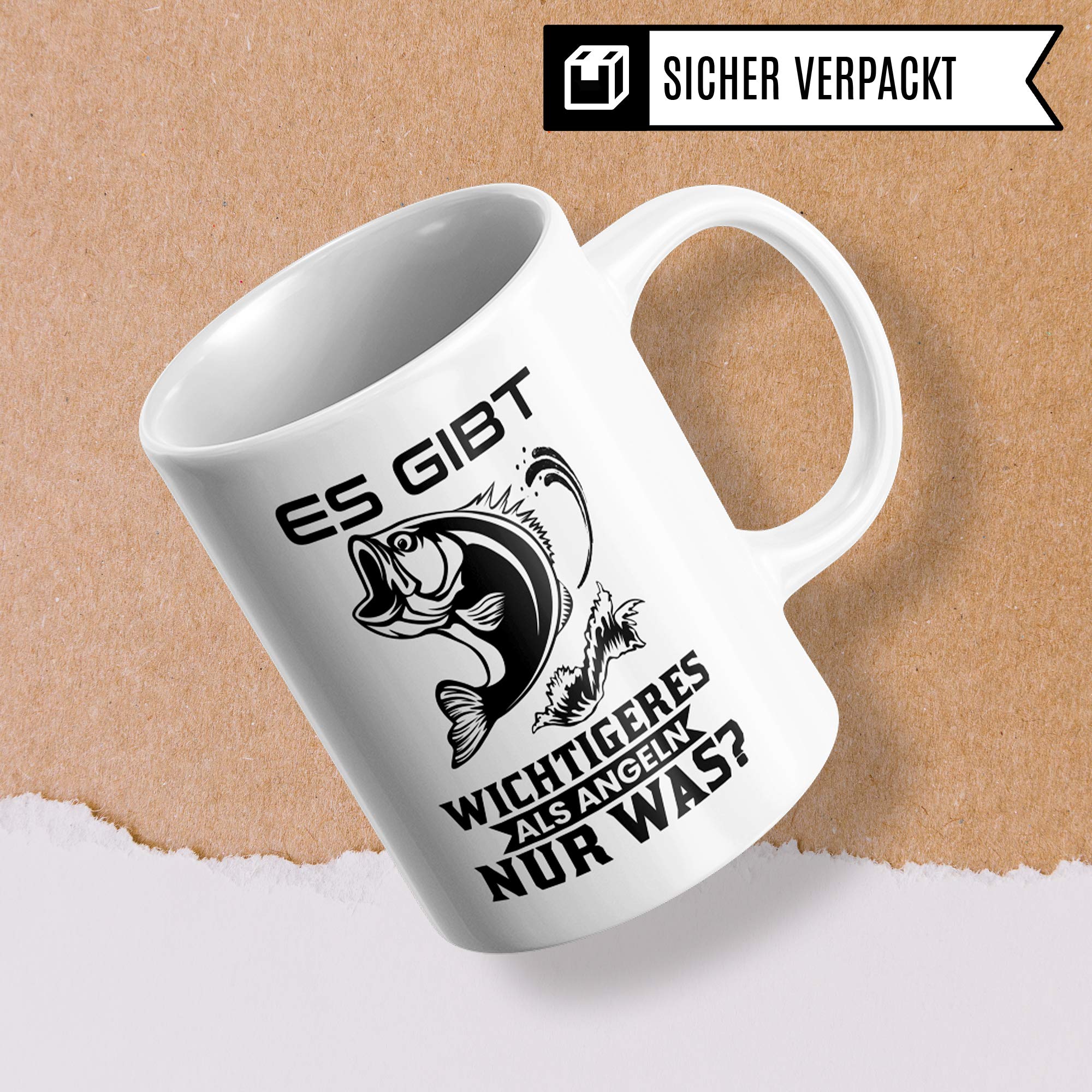 Pagma Druck Tasse Angler, Angeln Geschenk, Becher Fischer Angel Fischerei Spruch Kaffeetasse, Geschenke für Angler lustig Kaffeebecher Männer, Angelrute Fisch Motiv