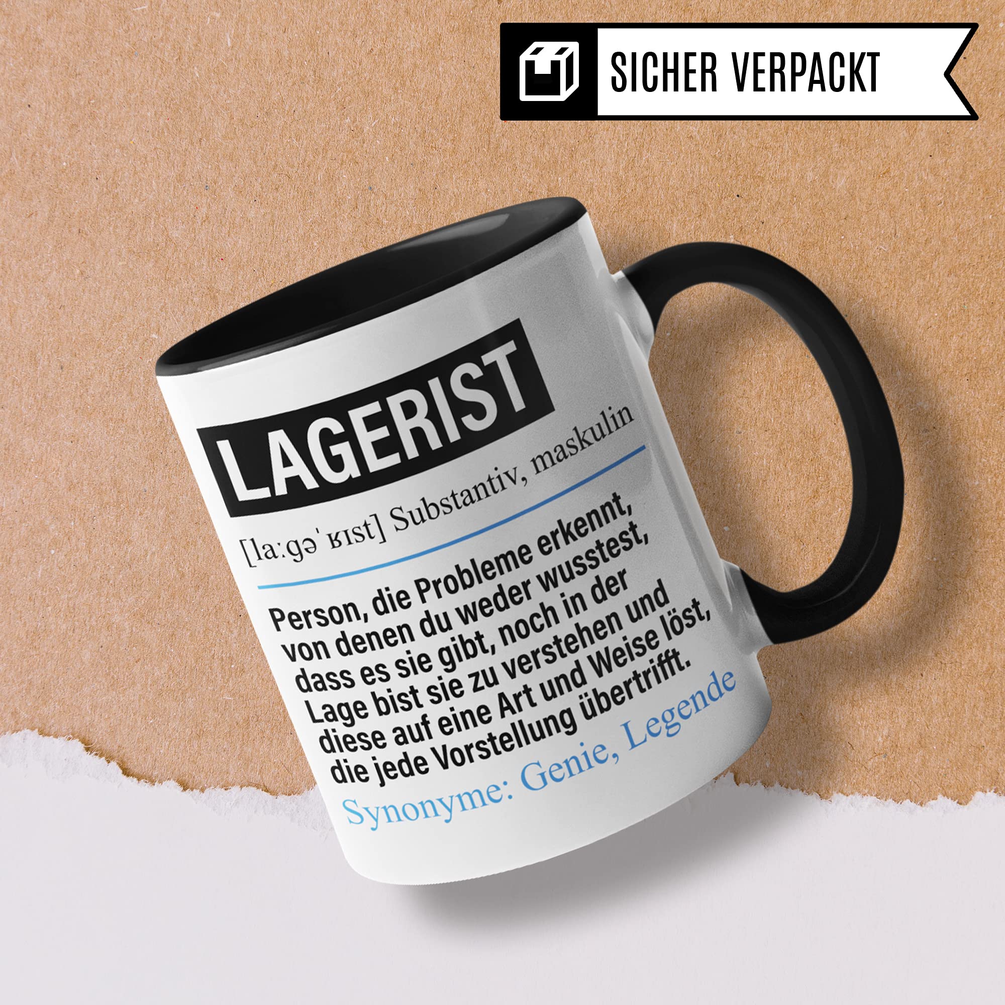 Lagerist Tasse lustig, Lageristen Geschenk Beruf, Spruch Fachlagerist Geschenkidee, Kaffeetasse Beruf Lagerarbeiter Kaffeebecher Teetasse Becher