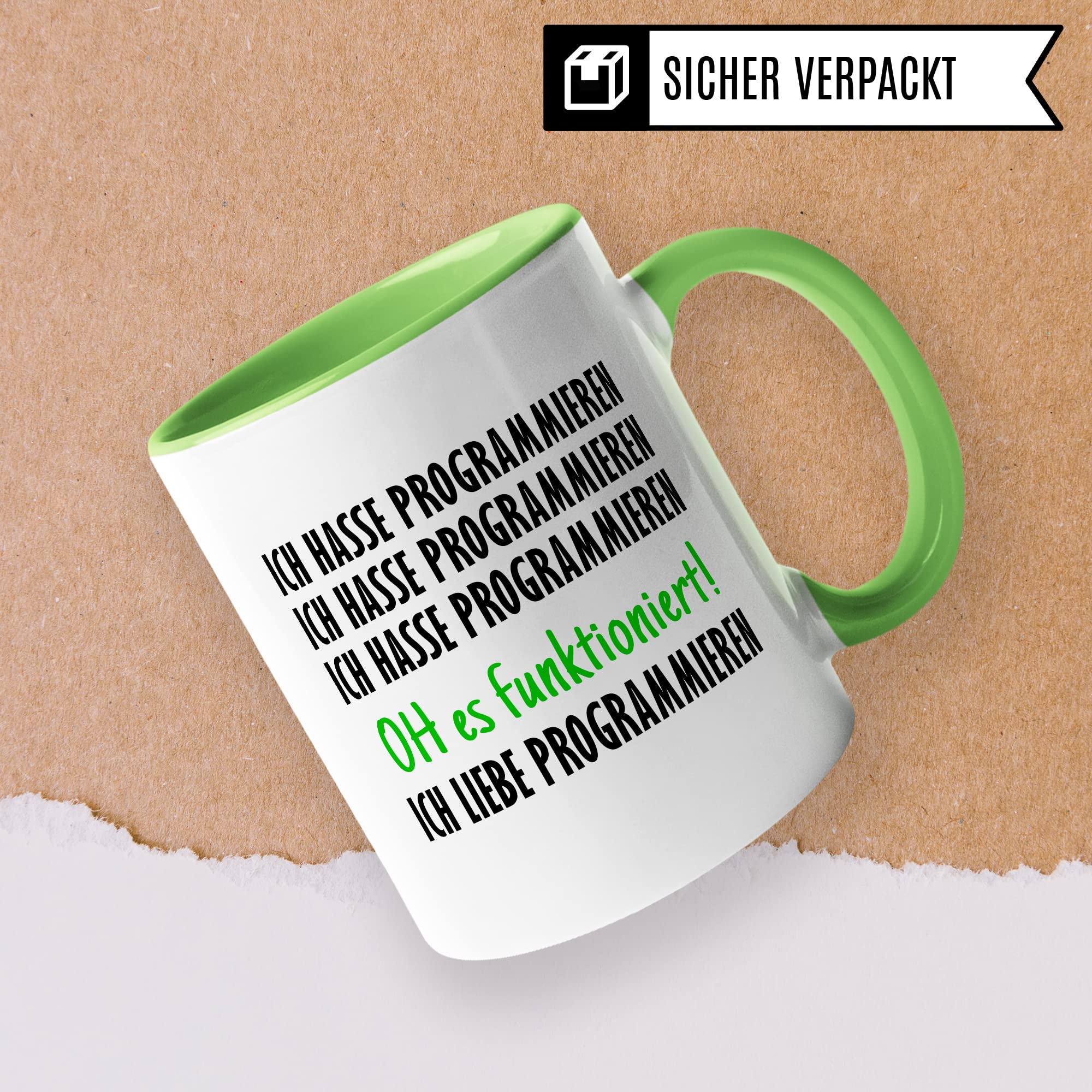 Programmieren Tasse Informatiker Kaffeetasse Informatikstudent Kaffee-Becher lustig Geschenk Sarkasmus Geschenkidee Programmierer