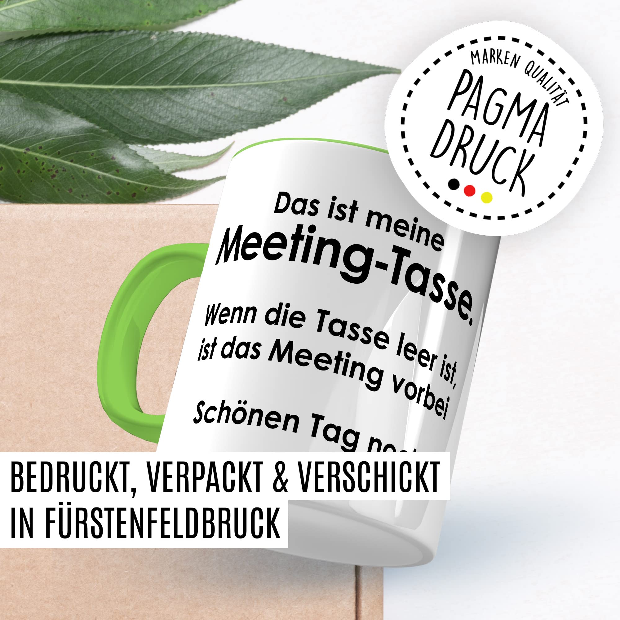 Tasse Meeting, Das ist meine Meeting-Tasse wenn die Tasse leer ist ist das Meeting vorbei Geschenk Geschenkidee Kaffeetasse Tasse mit Spruch lustig Kaffee-Becher Büro-Geschenk