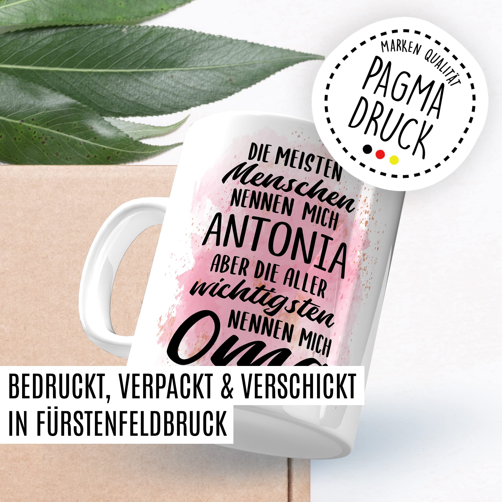 Oma Tasse personalisiert mit Name - Die wichtigsten Menschen nennen mich Oma Geschenk personalisieren - Großmutter Geschenkidee von Enkel & Enkelin Kaffee-Becher personalisierbar