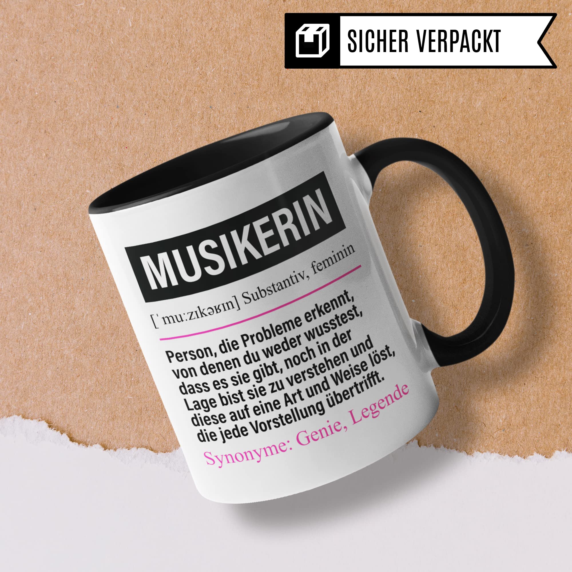 Tasse Musikerin lustig, Musikerin Geschenk Beruf, Spruch Kaffeebecher Musik Geschenkidee, Beruf Musikantin Kaffee-Tasse Teetasse Becher