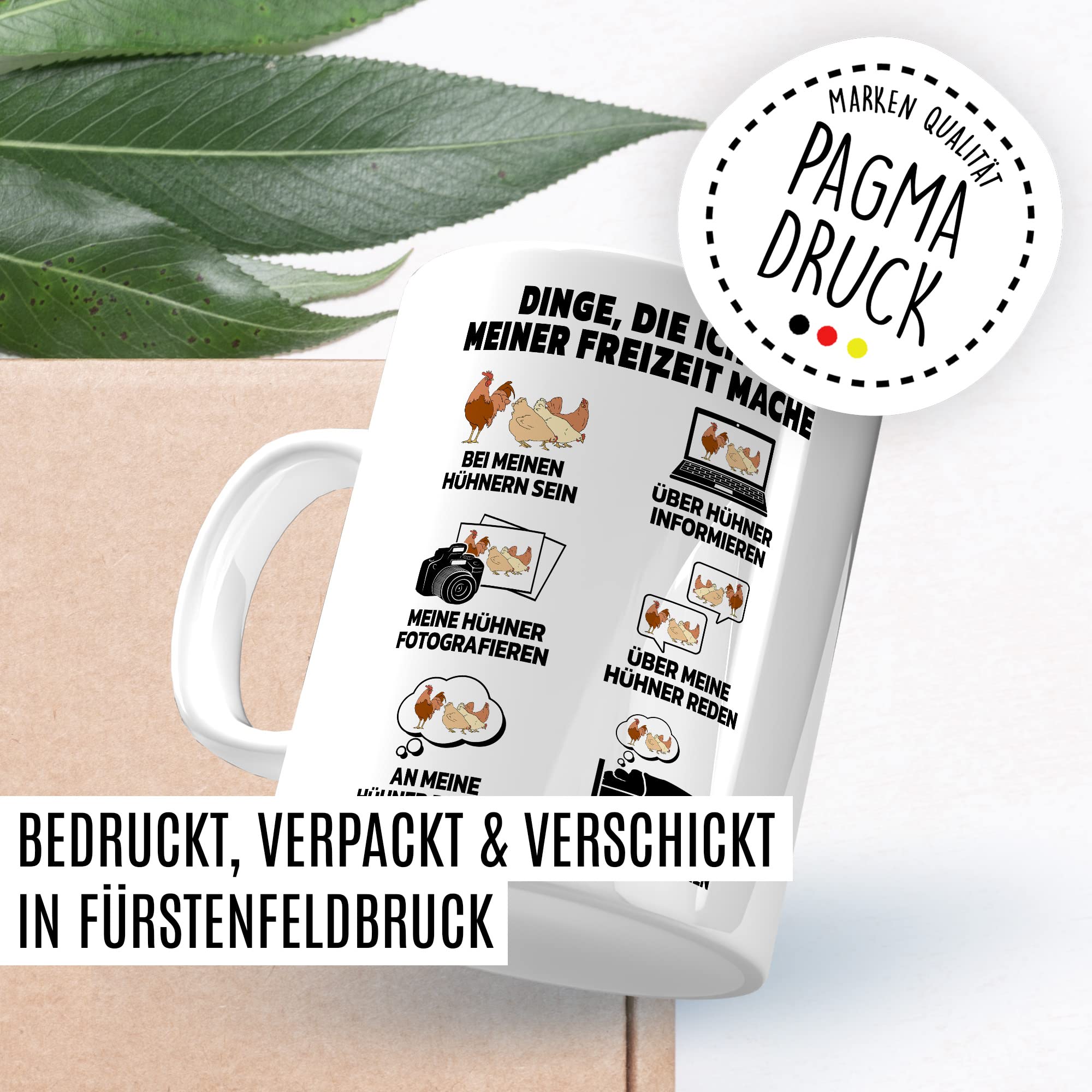 Hühner Tasse Henne Geschenkidee Kaffeetasse Huhn Geschenk für Hühner-Besitzer Kaffeebecher Hahn Becher