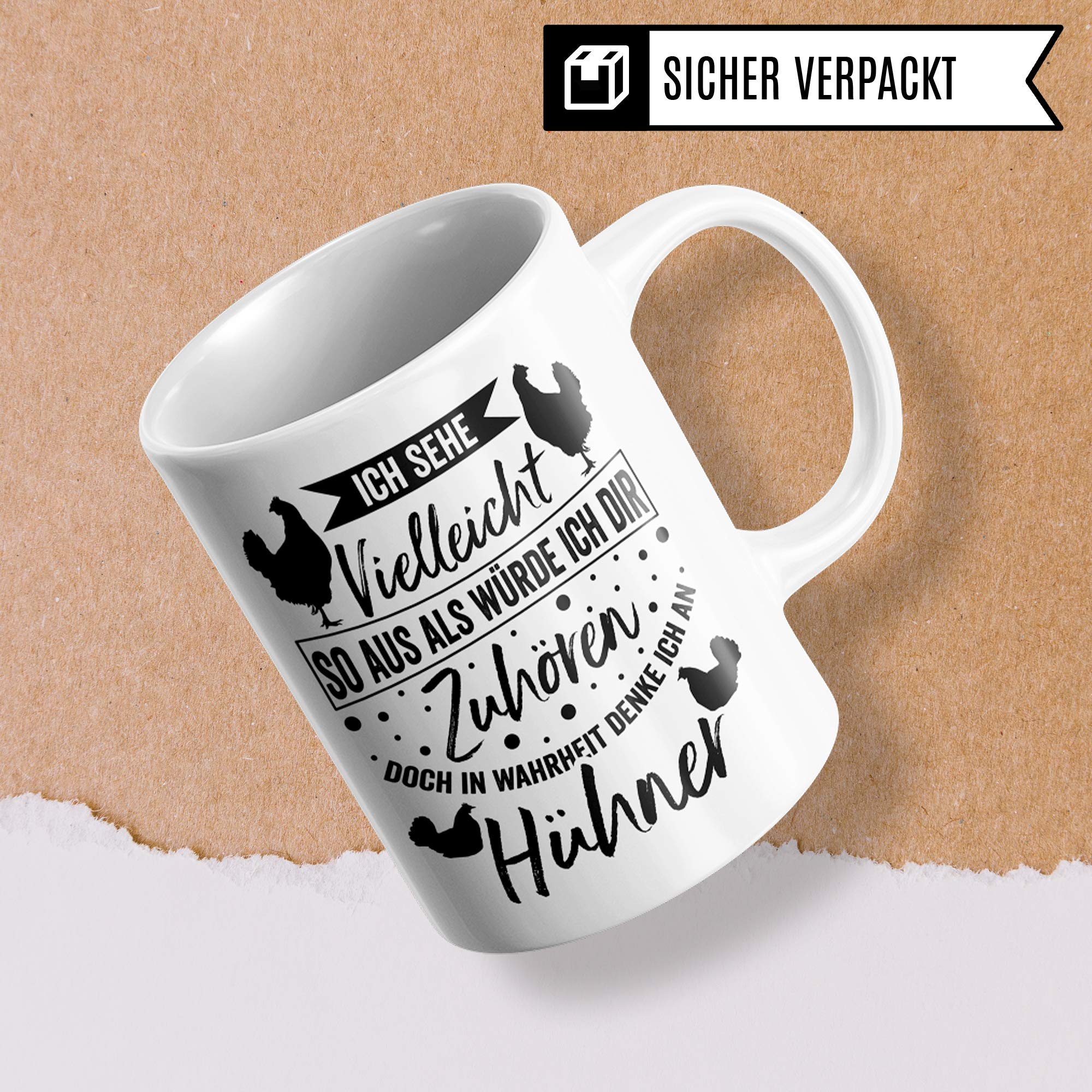 Pagma Druck Hühner Geschenk Tasse Huhn Becher Geschenkidee Kaffeetasse Hühnerhalter Spruch Hühnerstall Motiv Kaffeebecher