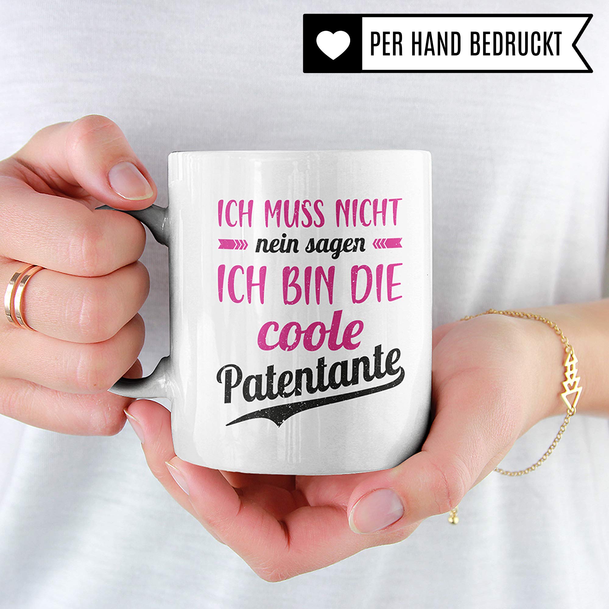 Pagma Druck Tasse Patentante, Becher Patentante Geschenk, Willst du Meine Patentante Sein Taufgeschenke für Paten, Patin Taufpatin Patenkind Geschenkidee, Kaffeebecher Patensohn Patentochter lustig