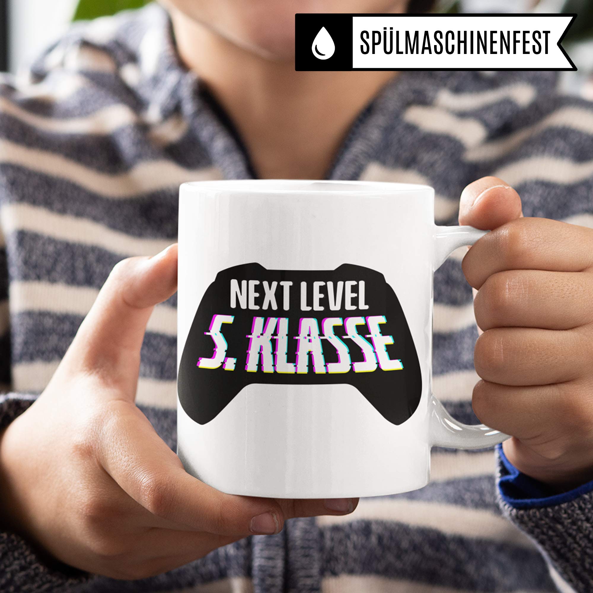 Pagma Druck 5. Klasse Tasse, Übertritt Grundschule Gymnasium Realschule Mittelschule Geschenk, Becher Geschenkidee Übergang 5. Klasse Fünftklässler, Kakaobecher Schule Schüler