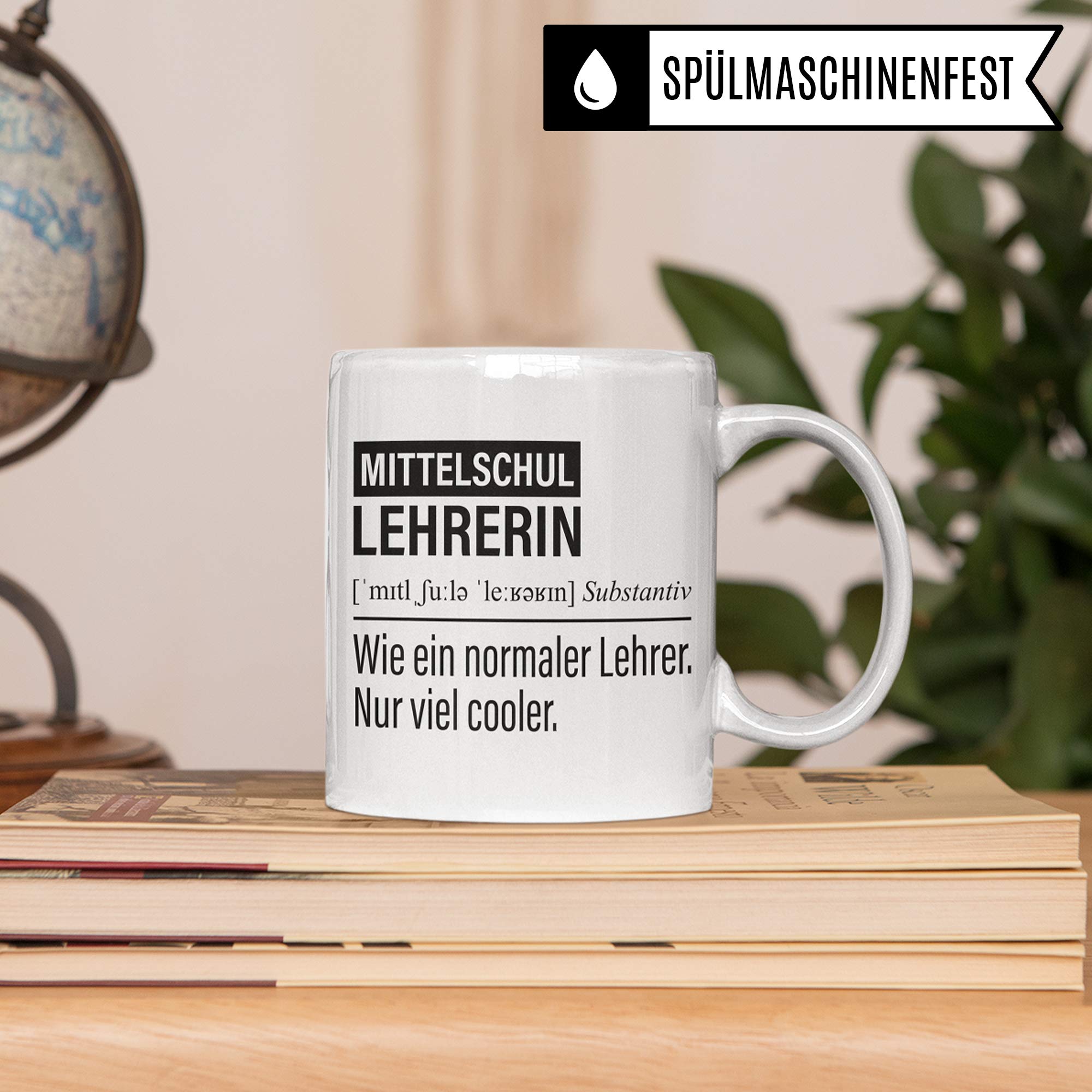 Mittelschullehrerin Tasse, Geschenk für Mittelschule Lehrer, Kaffeetasse Geschenkidee Lehrer lustig, Kaffeebecher Lehramt Schule Hauptschule Unterricht Witz