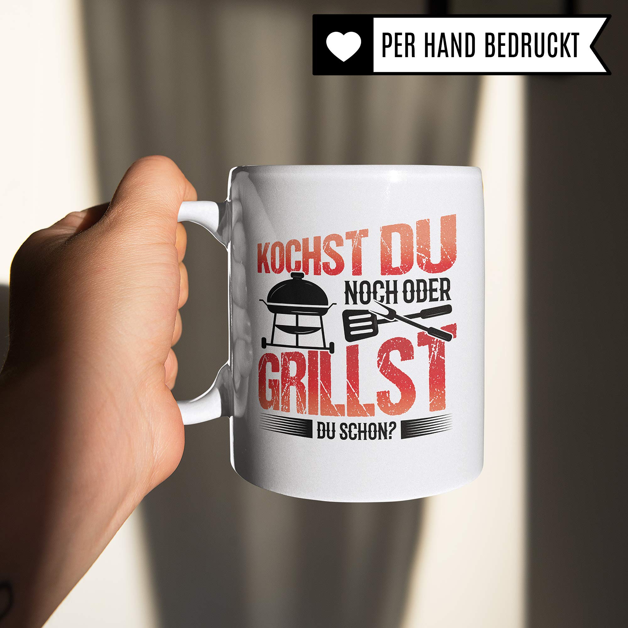 Pagma Druck Grillen Tasse - Grill Geschenk für Männer - BBQ Grillmeister Spruch Becher Geschenkidee für Grill Fans