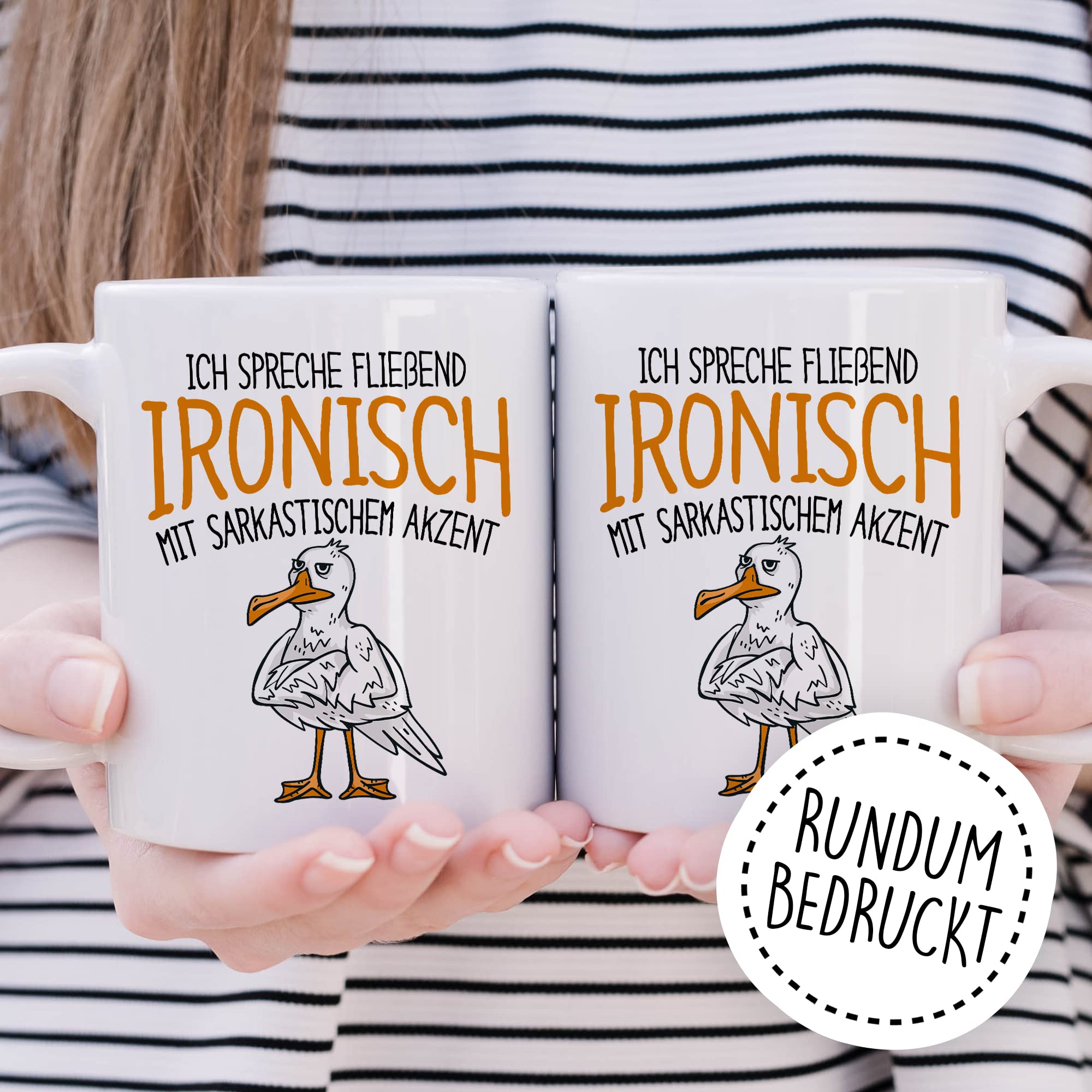 Tasse Sarkasmus Geschenk, Ich spreche fließend ironisch mit sarkastischem Akzent Geschenkidee Kaffee-Becher Kaffeetasse Ironie Sarkasmus Teetasse Witztasse Tasse mit Spruch lustig