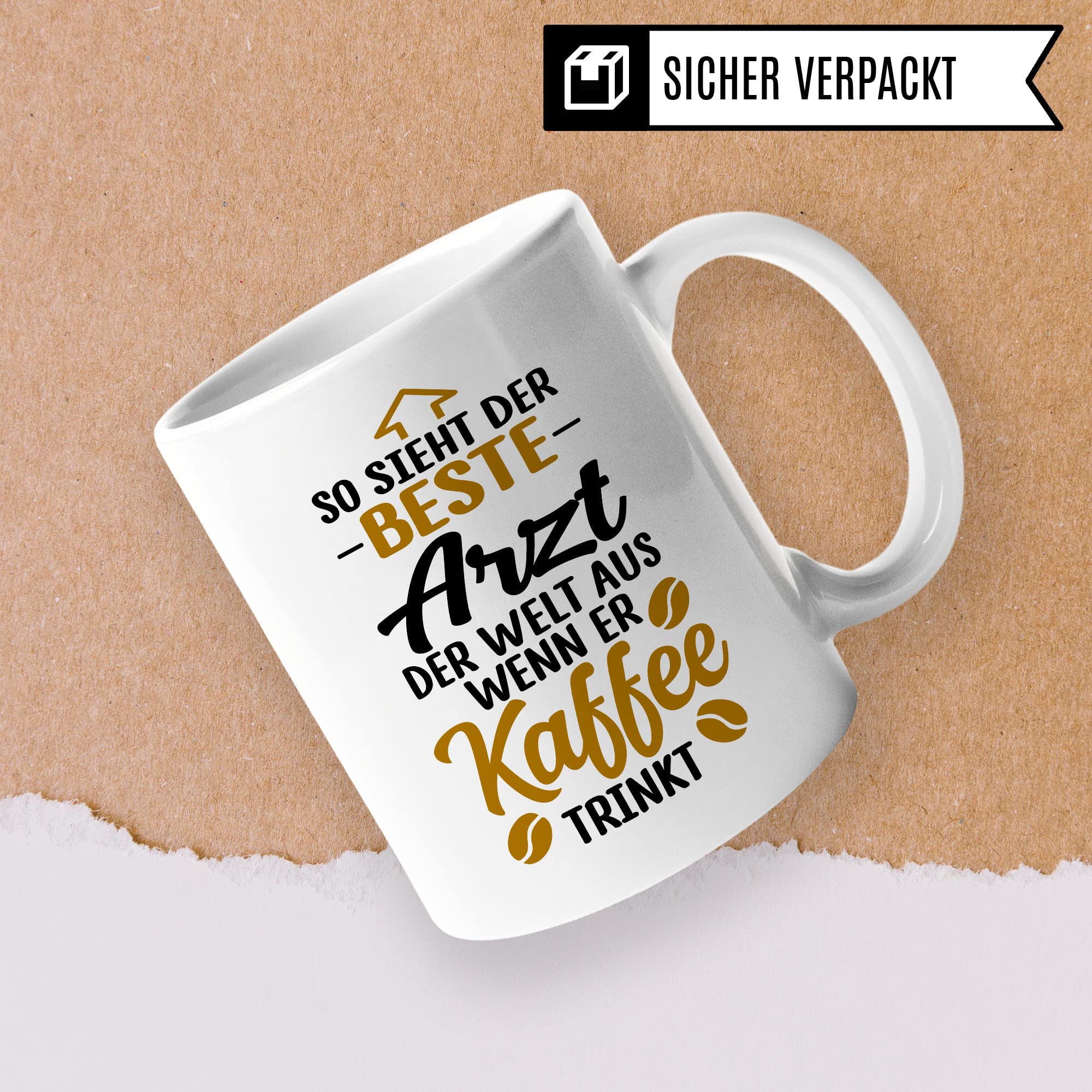 Arzt Tasse, So sieht der beste Arzt der Welt aus wenn er Kaffee trinkt, Arzt Danke Geschenk, Dankeschön Tasse schöner Spruch süßes Motiv Kaffeetasse Berufe Tasse