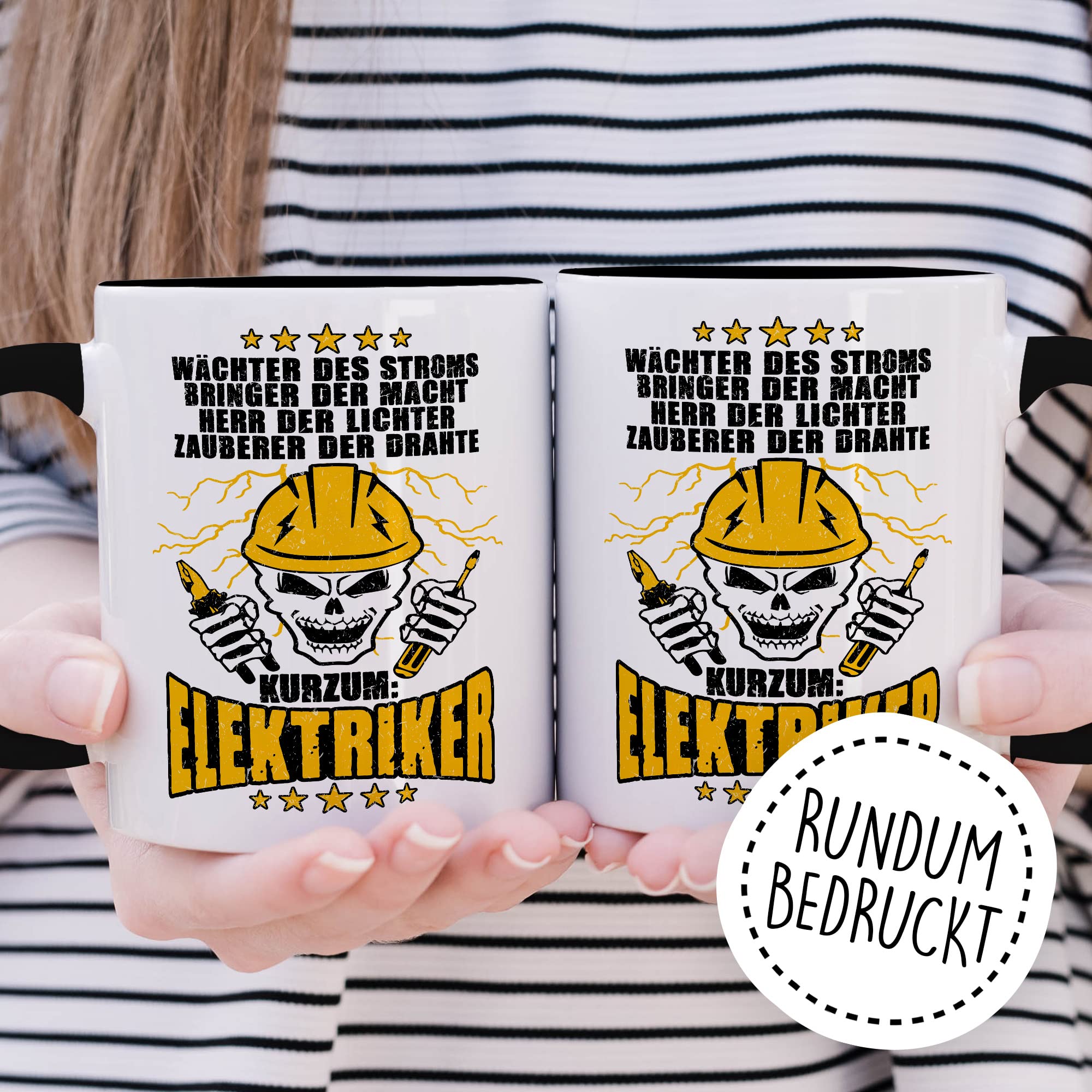 Elektriker Tasse Elektronik Geschenkidee Installateur Kaffeetasse Geschenk für Elektrotechniker Kaffeebecher Drahtzieher Becher