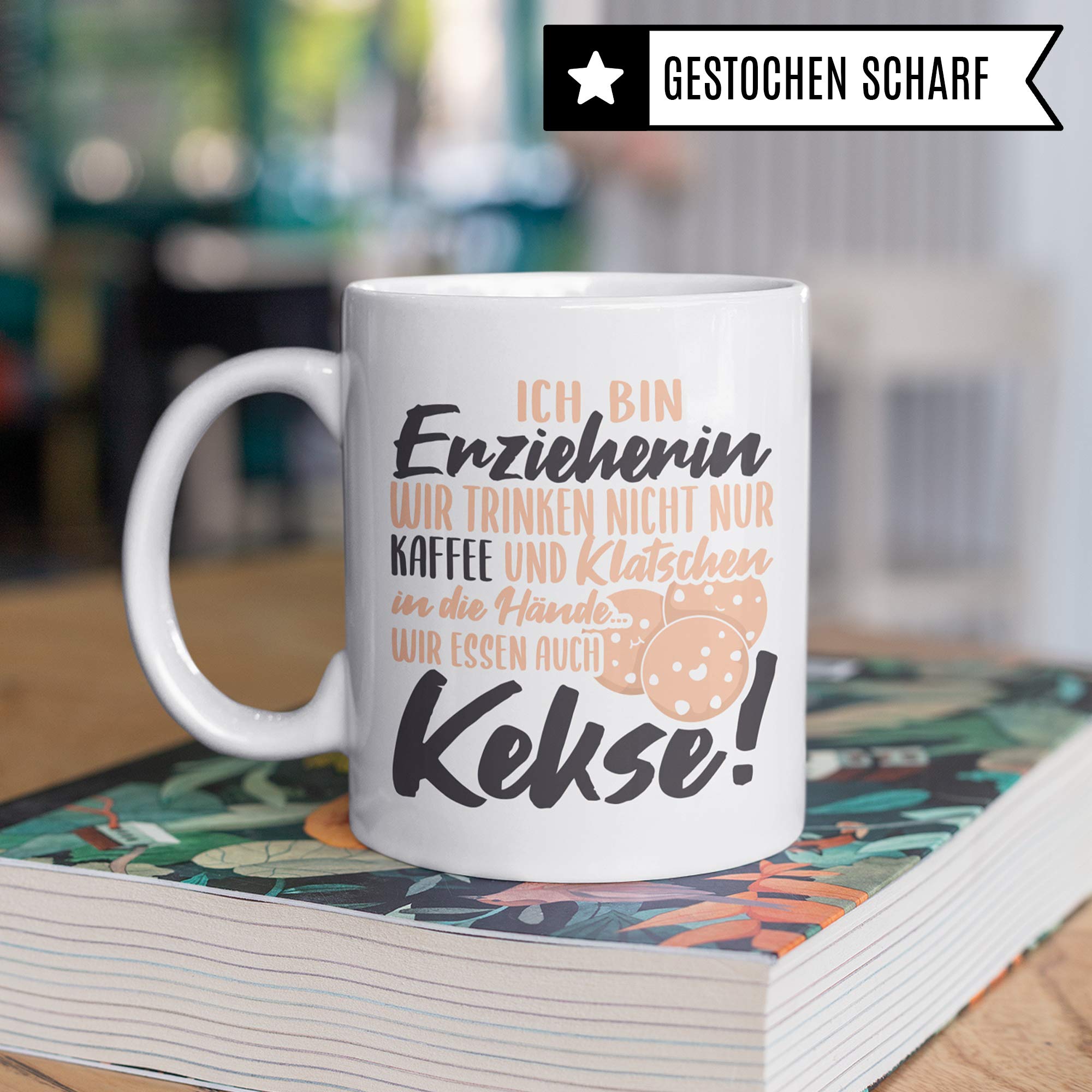 Pagma Druck Erzieherin Tasse Geschenk, Kindergarten Abschiedsgeschenk, Erzieherin Abschied Becher, Danke Geschenke für Erzieher Kaffeetasse, Kaffeebecher Tagesmutter Kita Kinderpflegerin