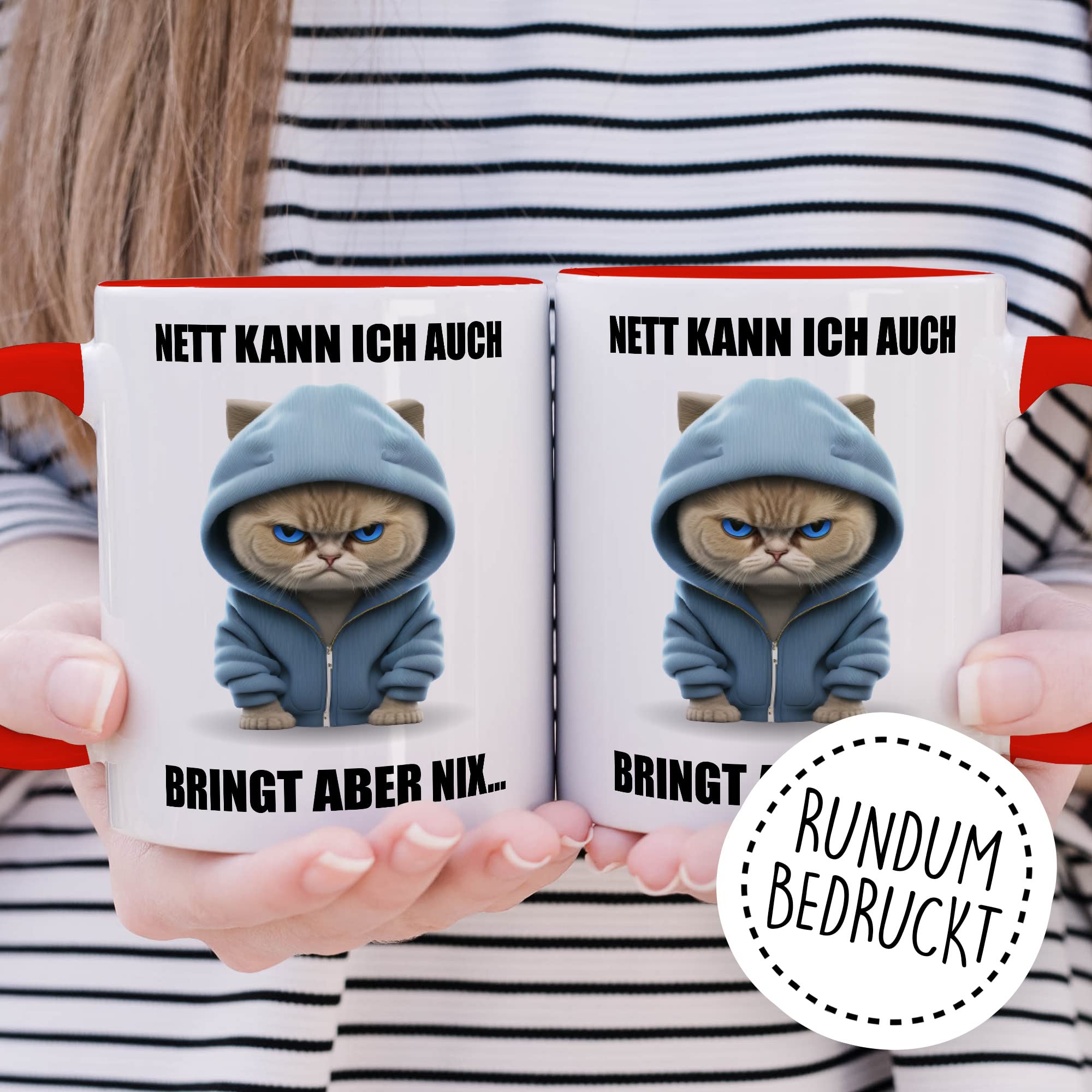 Katzen Tasse Katze Geschenk lustig Katzenmama Geschenkidee Kater Kaffeebecher Katzenpapa Teetasse