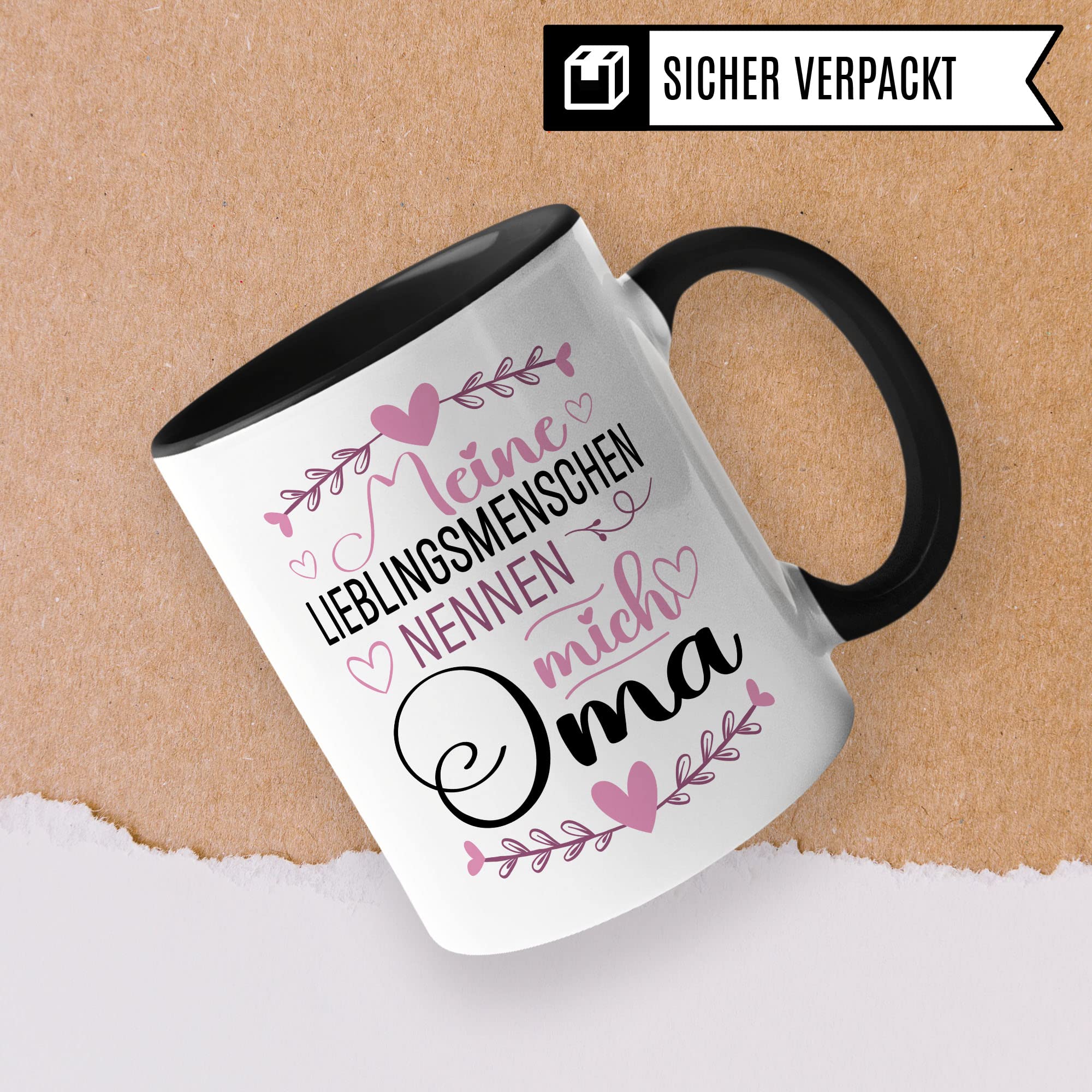 Enkel Tasse Geschenk, Meine Lieblingsmenschen nennen mich Oma Geschenkidee Enkel Enkelkinder Kaffeetasse mit Spruch Kaffee-Becher Enkelin Familie