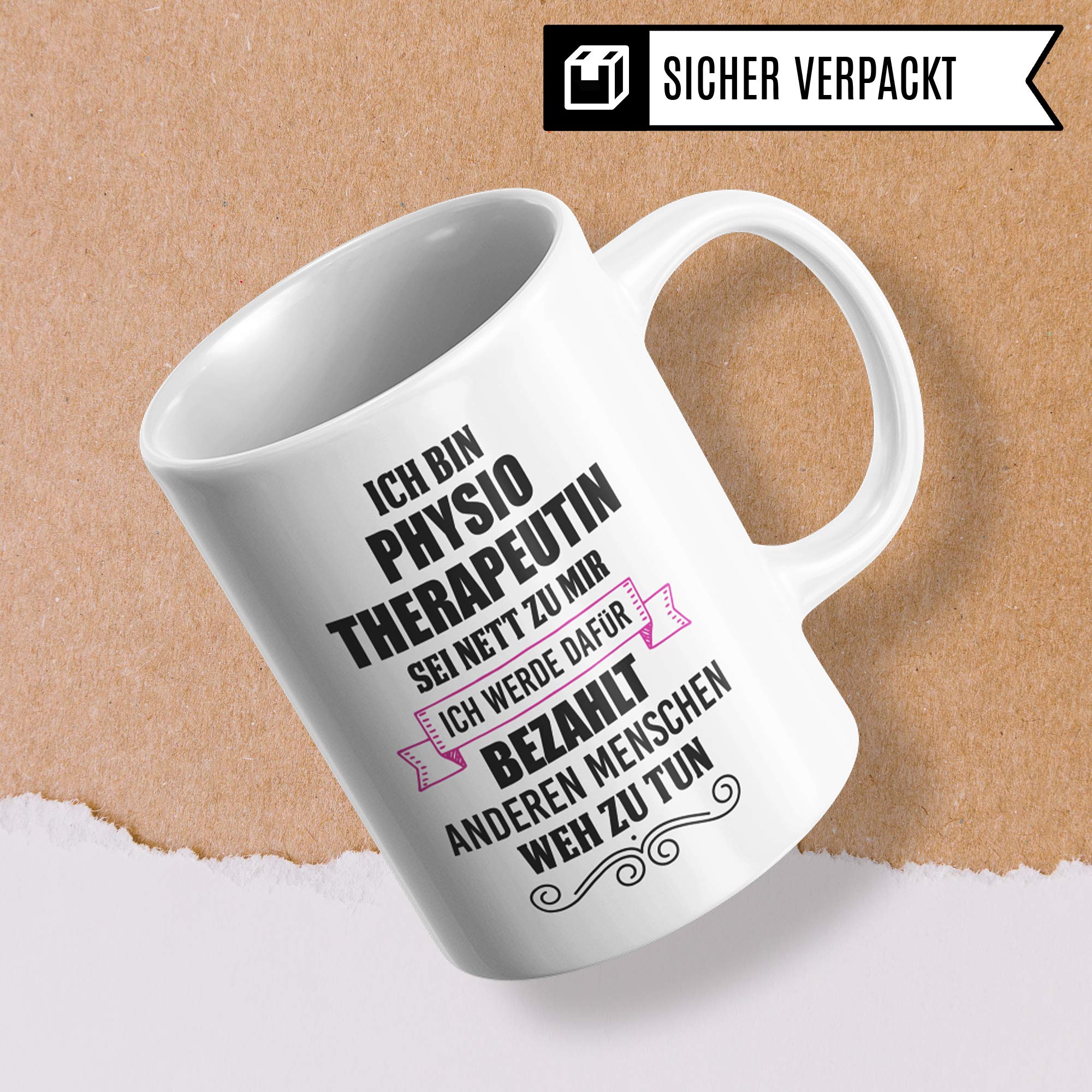 Pagma Druck Physiotherapeutin Tasse, Physiotherapeuten Geschenke, Physiotherapie Kaffeetasse Geschenkidee, Kaffeebecher Physio Praxis Krankengymnastik Geschenk Physiotherapeut Frauen Becher