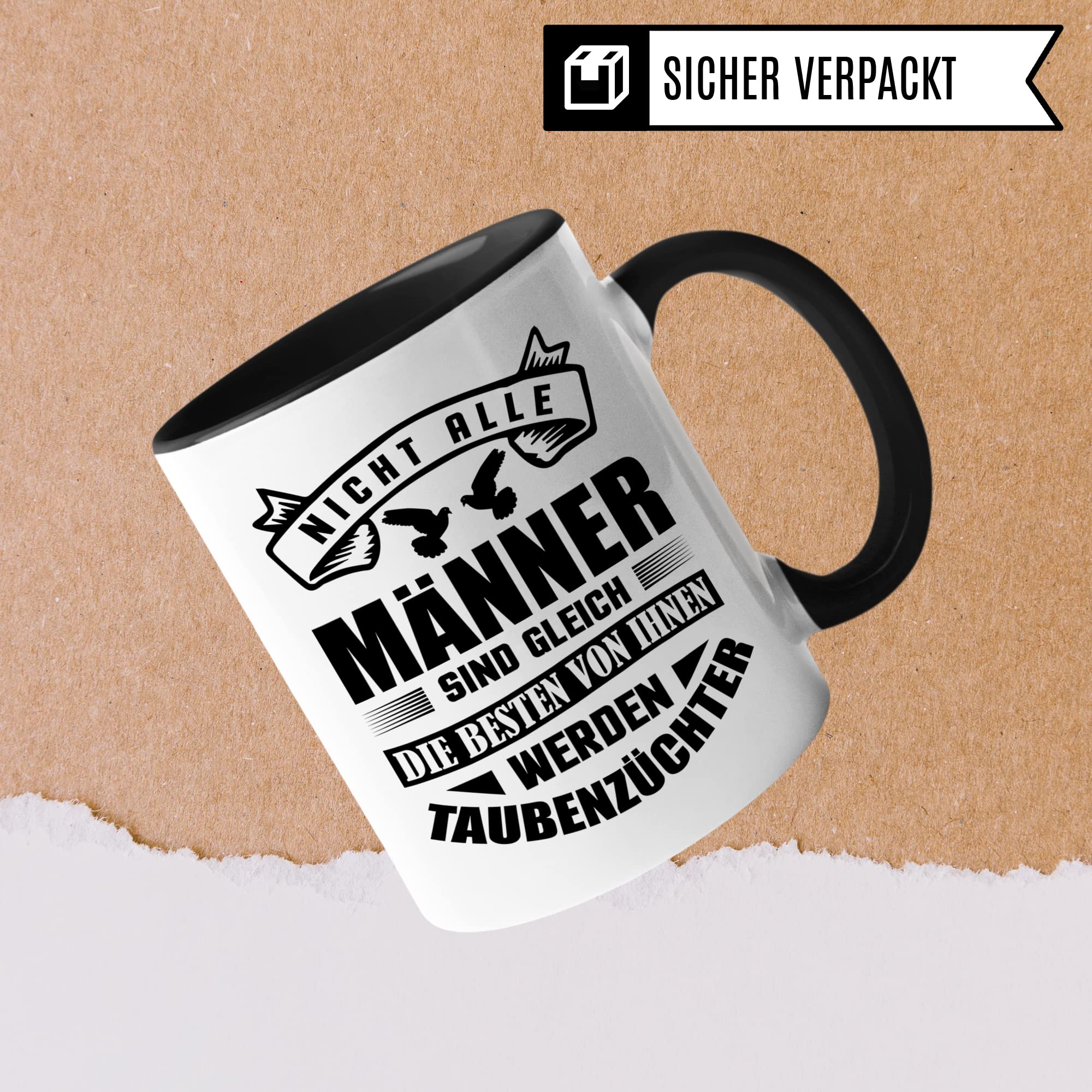 Taubenzüchter Tasse Geschenkidee, Kaffebecher mit Spruch lustig, Taubenzucht Geschenk, Kaffeetasse Humor Witz Geschenk für Männer, Taube Teetasse