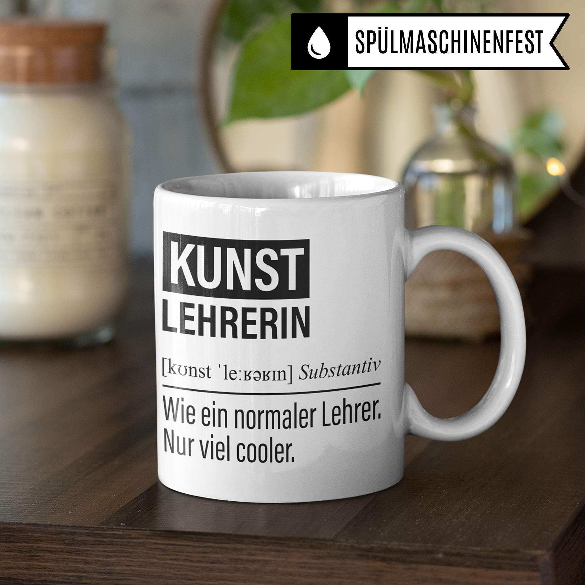 Kunstlehrerin Tasse, Geschenk für Kunst Lehrerin, Kaffeetasse Geschenkidee Lehrerin, Kaffeebecher Lehramt Schule Kunst-Unterricht Witz