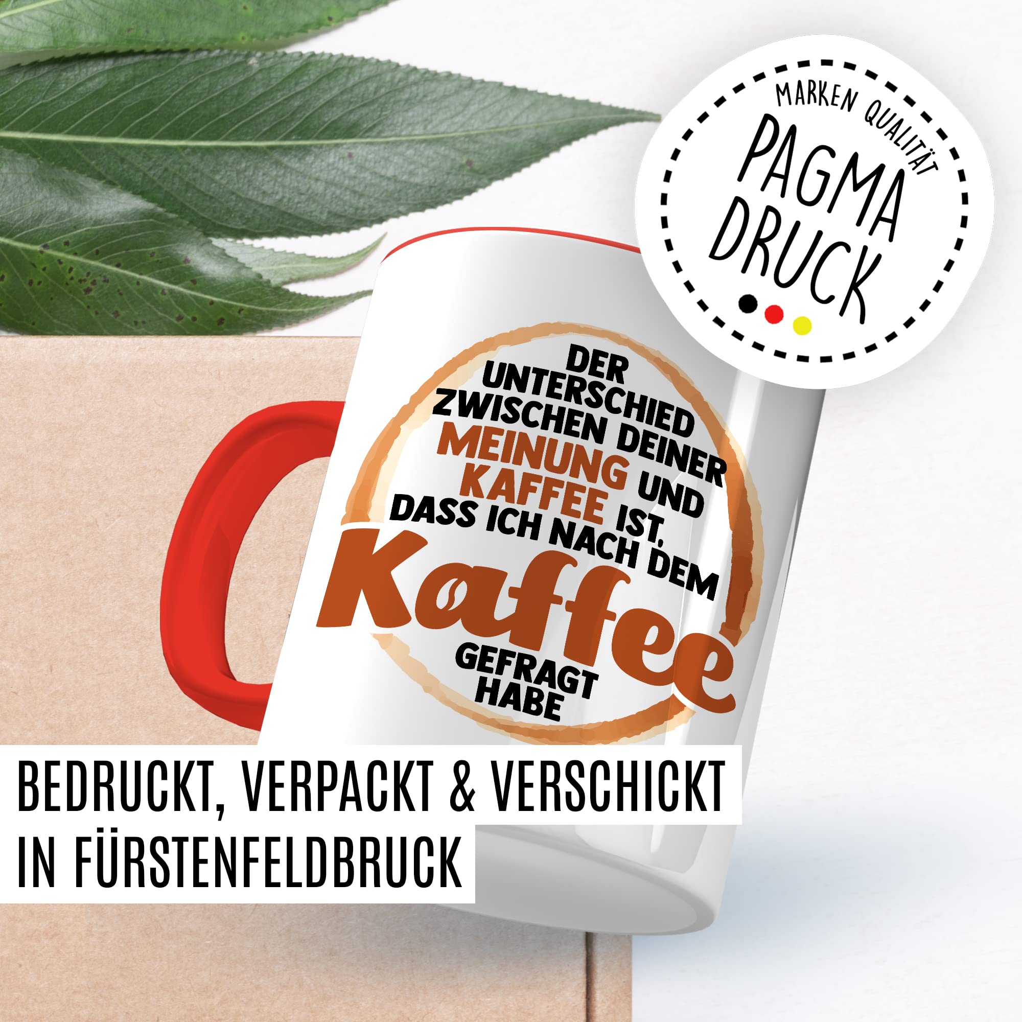 Tasse lustig Kaffeetasse mit Spruch Unterschied zwischen Kaffee und deiner Meinung Kaffee-Becher lustig Witz Teetasse Geschenk Humor Geschenkidee Sarkasmus Büro Zuhause