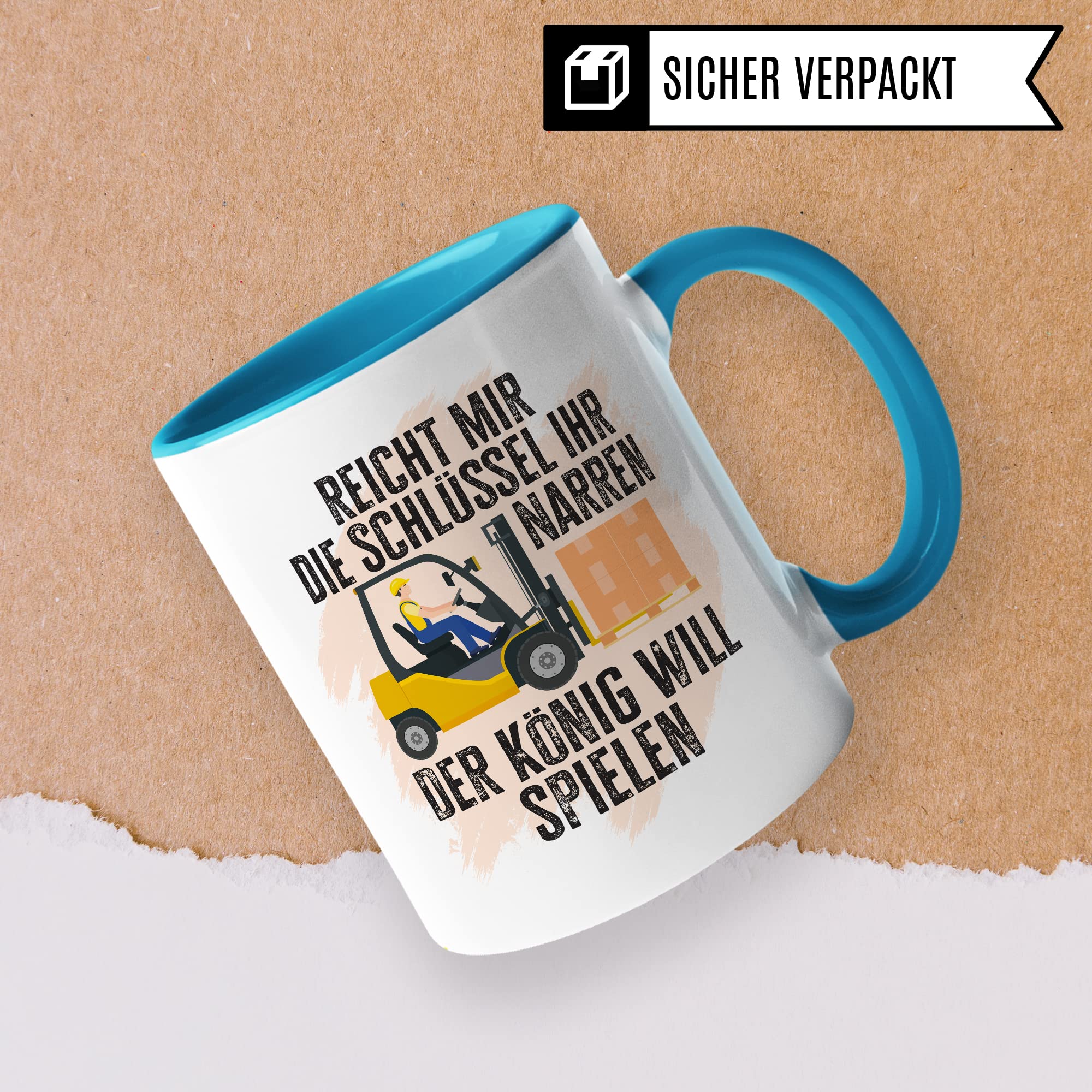 Tasse Staplerfahrer mit Spruch lustig Lagerist Geschenk Gabelstaplerfahrer Kaffee-Tasse böser Humor Kaffeebecher Lagerarbeiter Lagerlogistiker Geschenkidee