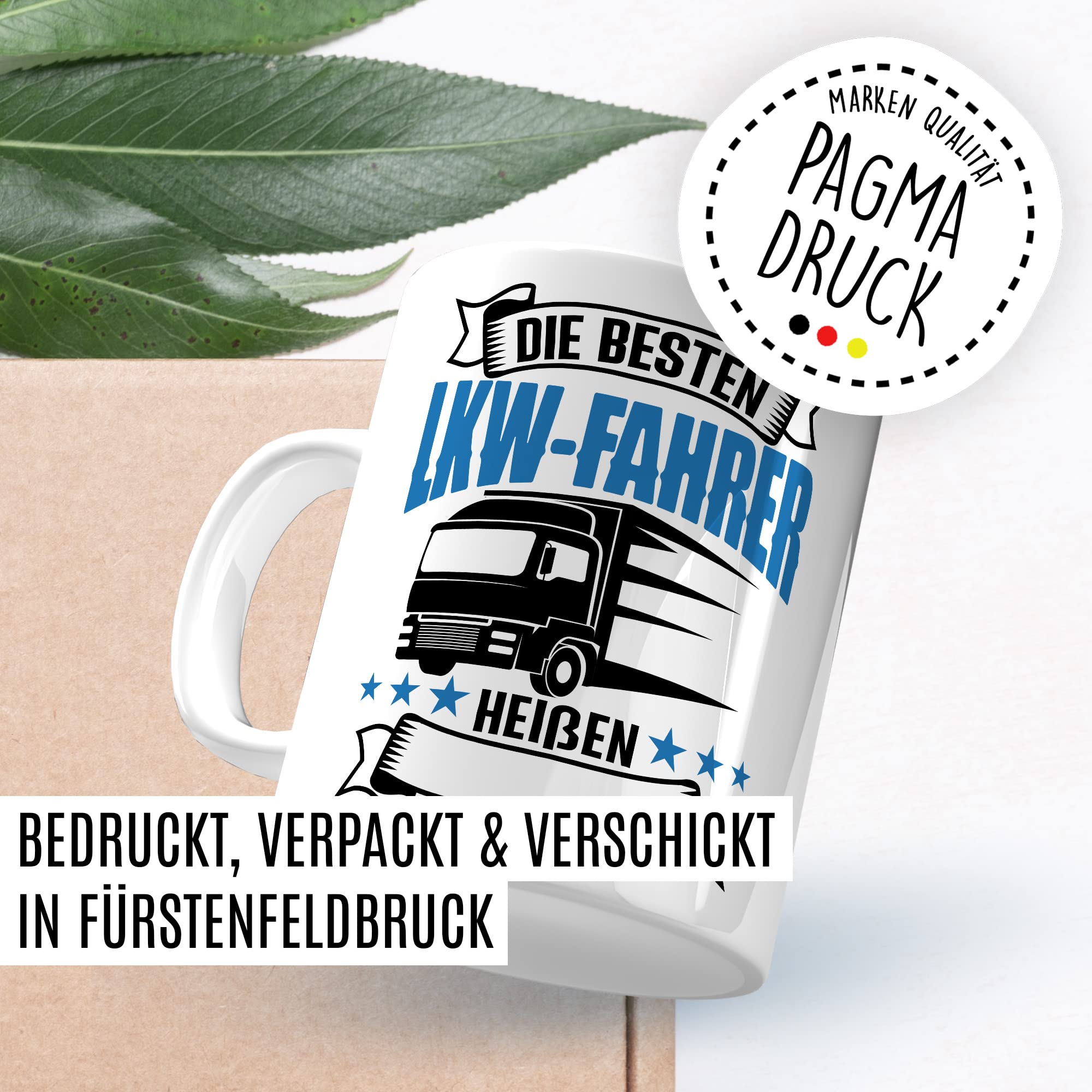 LKW Tasse personalisierbar Lkw Fahrer Kaffeetasse anpassbar Kaffee-Becher mit Wunsch Name lustig Geschenkidee persönlich Fernfahrer Geschenk Lastwagen Spediteur Custom Tasse mit Spruch