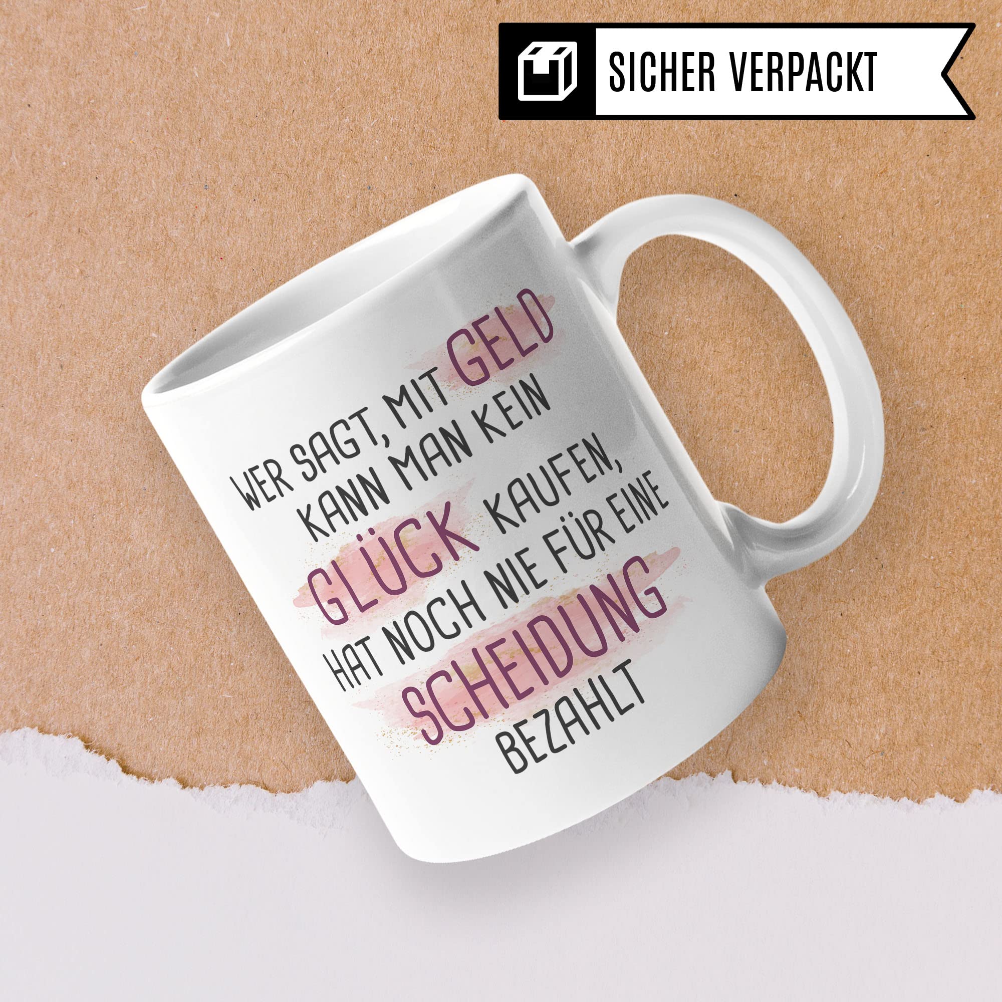 Tasse Scheidung Geschenke Frauen, Glückwunsch zur Scheidung, Spruch Scheidungsparty Frau Scheidung Geschenk Trennung Kaffeetasse