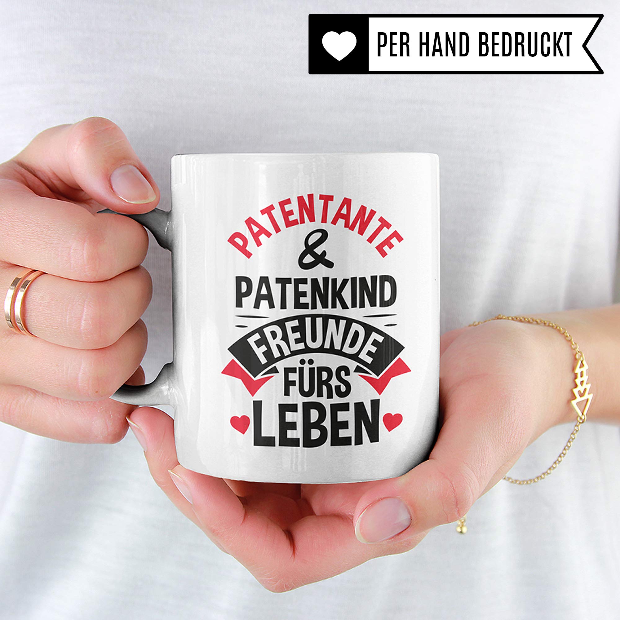 Pagma Druck Geschenk Patentante, Tasse Patentante, Patensohn Patentochter Kaffeetasse, Taufpatin Fragen Becher, Patin Taufpatin Patenkind Geschenkidee Kaffeebecher