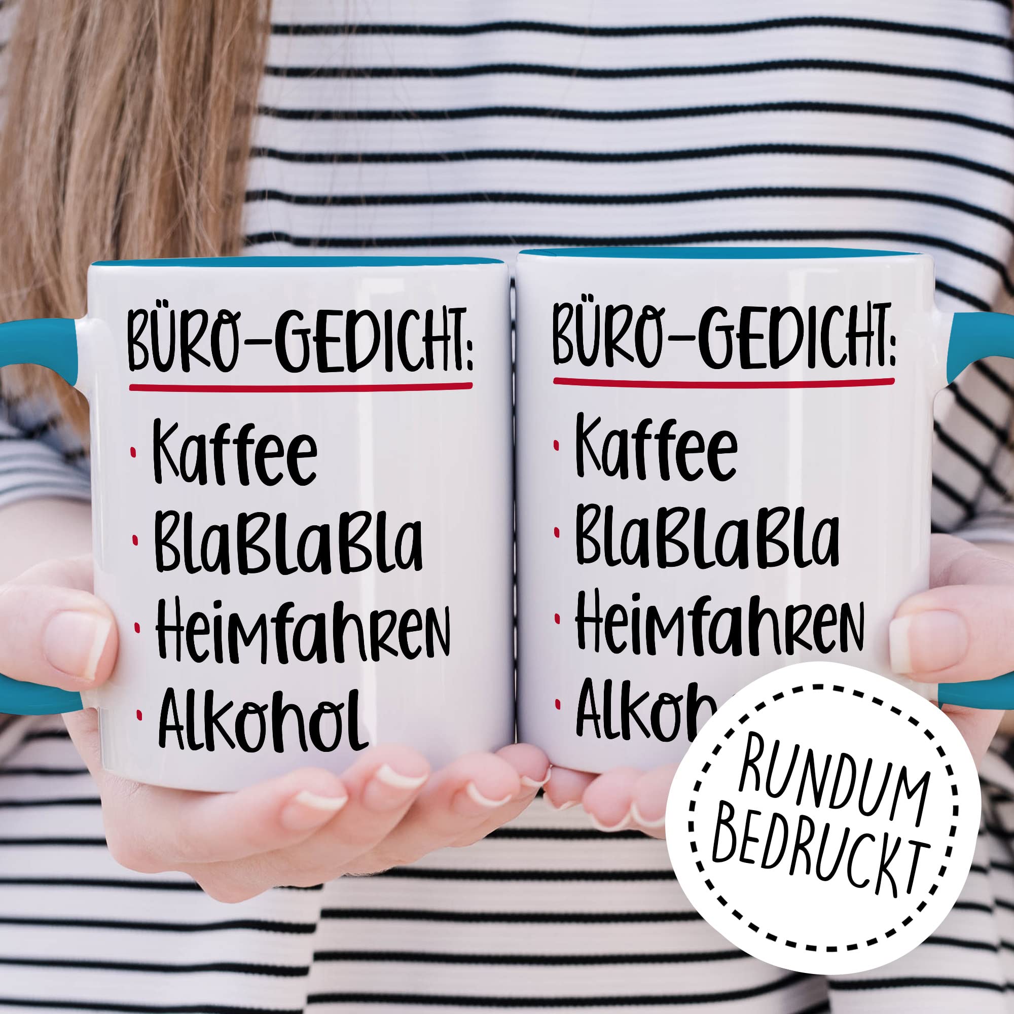 Büro Gedicht Tasse lustig Kaffee Alkohol Spruch Kaffeetasse Kollege Geschenk Kaffee-Becher Kollegin Geschenkidee Humor