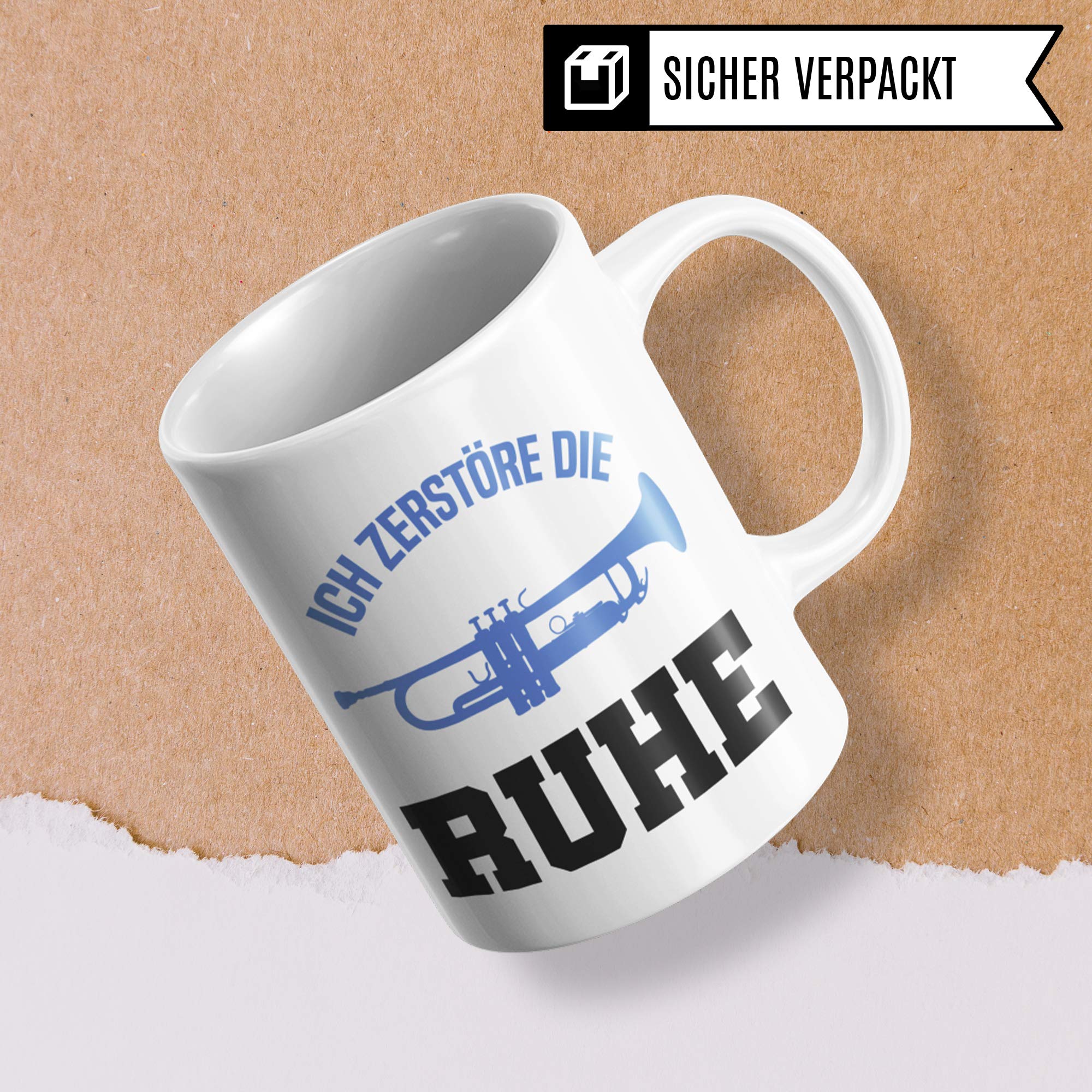 Pagma Druck Tasse Trompete, Trompeter Musiker Geschenke, Geschenkidee für Trompetenspieler Becher, Instrument Musik Blechbläser Blasorchester, Deko Kaffeetasse