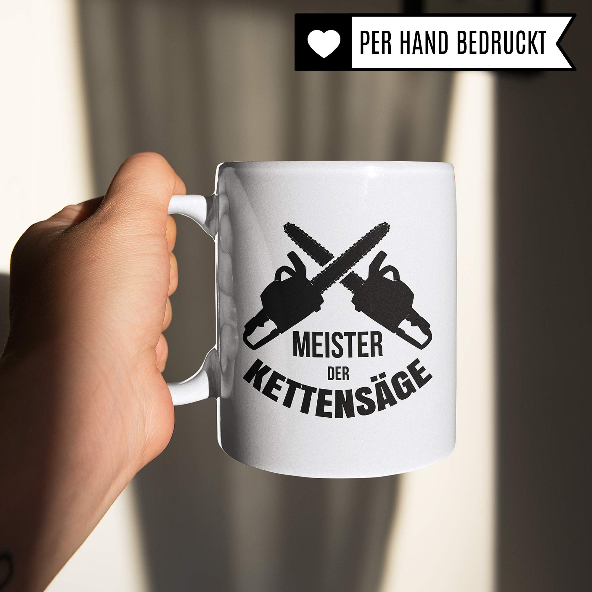 Pagma Druck Kettensäge Tasse, Holzfäller Becher Waldarbeiter Förster Geschenk, Spruch Forstwirt Wald Holz Sägen Geschenkidee, Holzarbeiten Bäume Kaffeetasse lustig