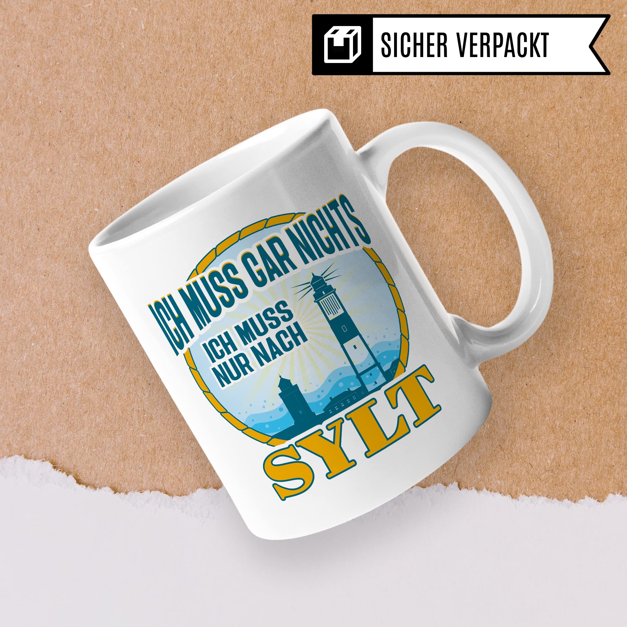 Tasse Sylt-Liebe mit Spruch Kaffee-Tasse Kaffee-Becher Geschenkidee für Syltliebhaber Geschenk Syltfan Tasse Insel Sylt lustig