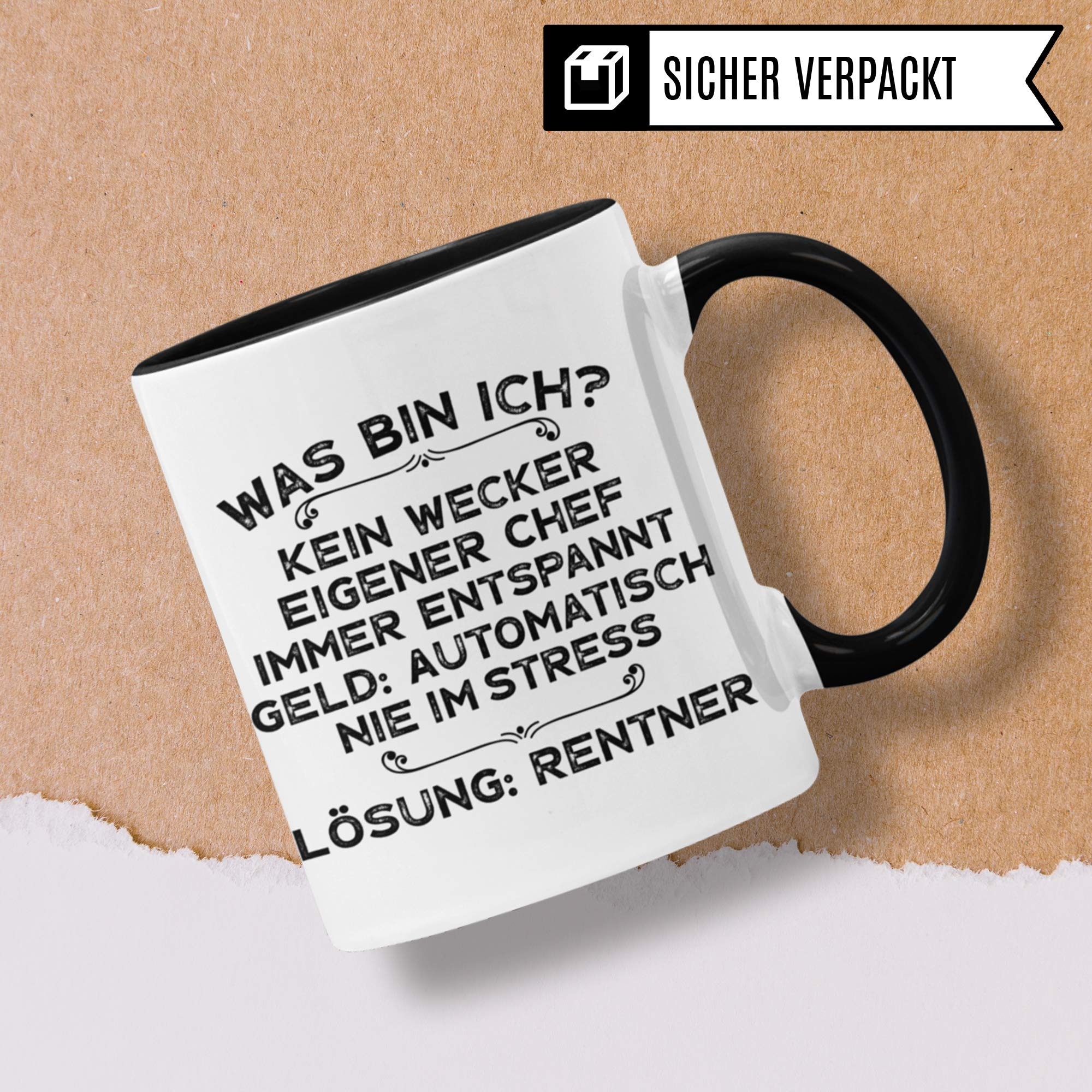 Pagma Druck Rentner Tasse, Renteneintritt Geschenk Kaffeetasse, Kaffeebecher Rentenbeginn Ruhestand Pension Rentnerin Spruch, Geschenke für die Rente Becher Mann & Frau