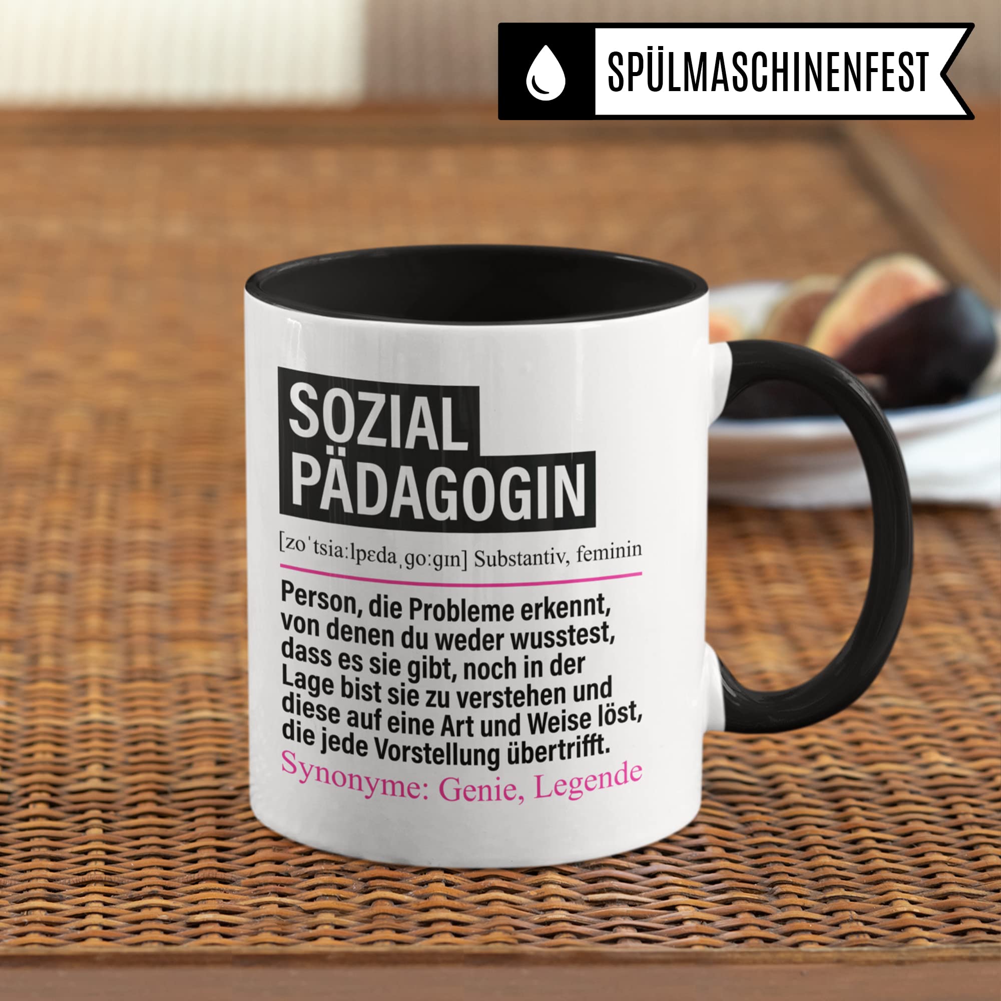 Tasse Sozialpädagogin lustig, Sozialpädagogin Geschenk Beruf, Spruch Kaffeebecher Sozialpädagogik Geschenkidee, Beruf Sozialpädagoginnen Kaffee-Tasse Teetasse Becher